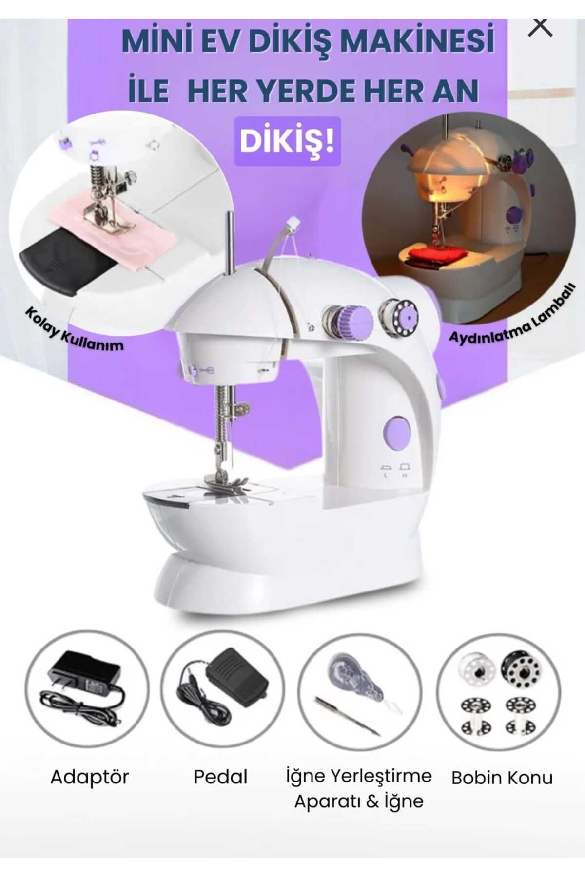 funshop Mini Ev Dikiş Makinesi Pedallı Sewıng Machine