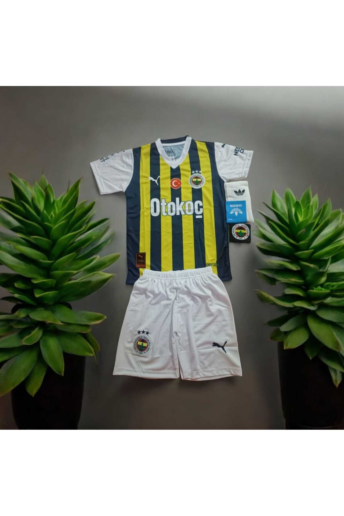 After Party Fênêrbâhçê-isimsiz New Sezon Çubuklu Çoçuk 4.lü Set Hediye Futbol Formas Vs Spor Atlet