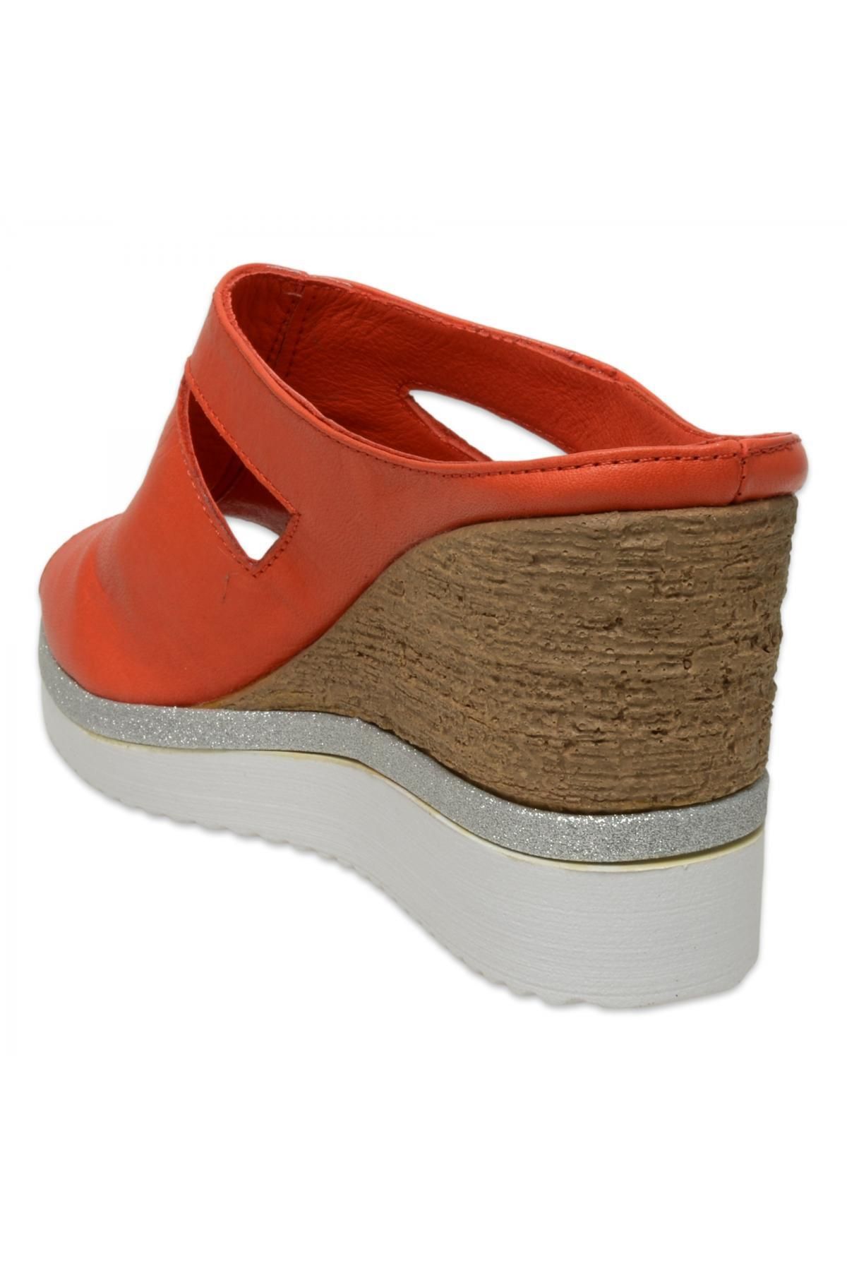Mammamia-D25Yt-1455Z Daily Wedge Heeled Red γυναικείες παντόφλες 4