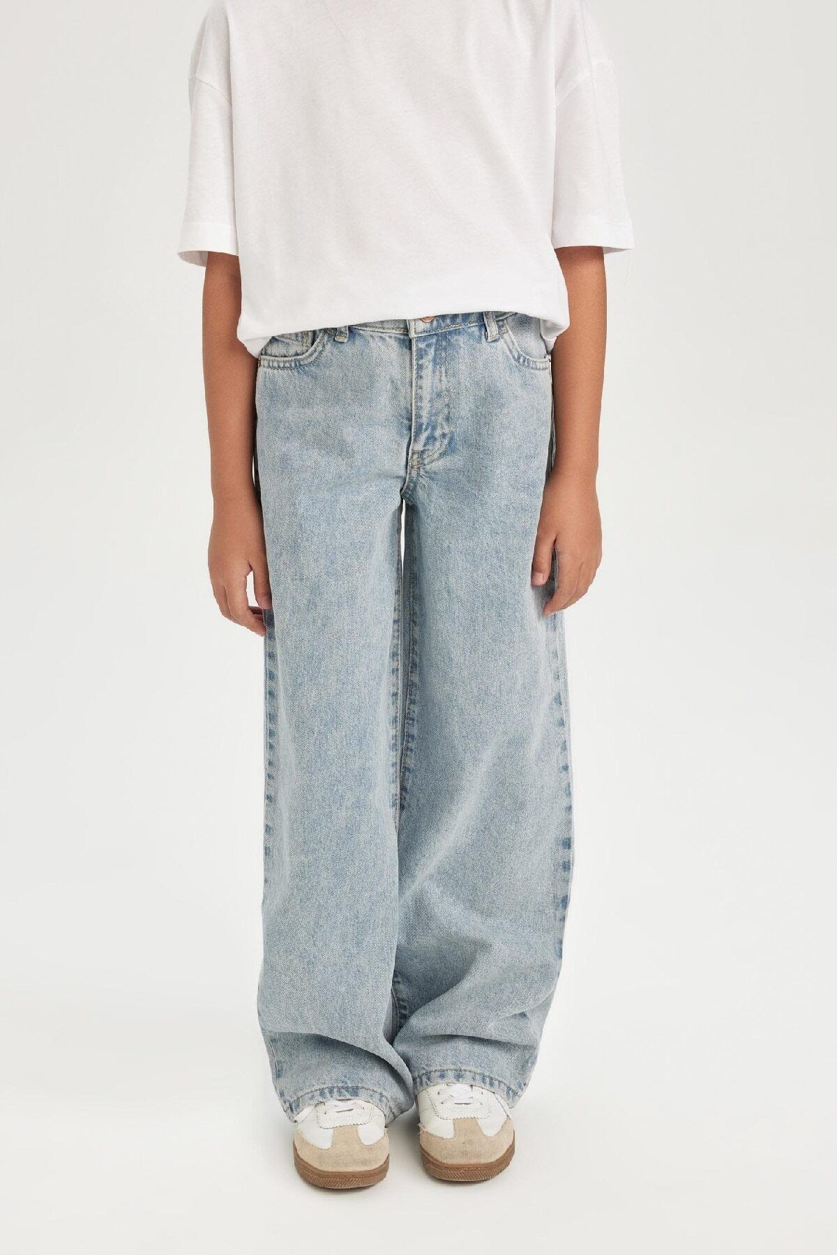 Kız Çocuk Wide Leg Geniş Paça Jean Pantolon D6485a8ns