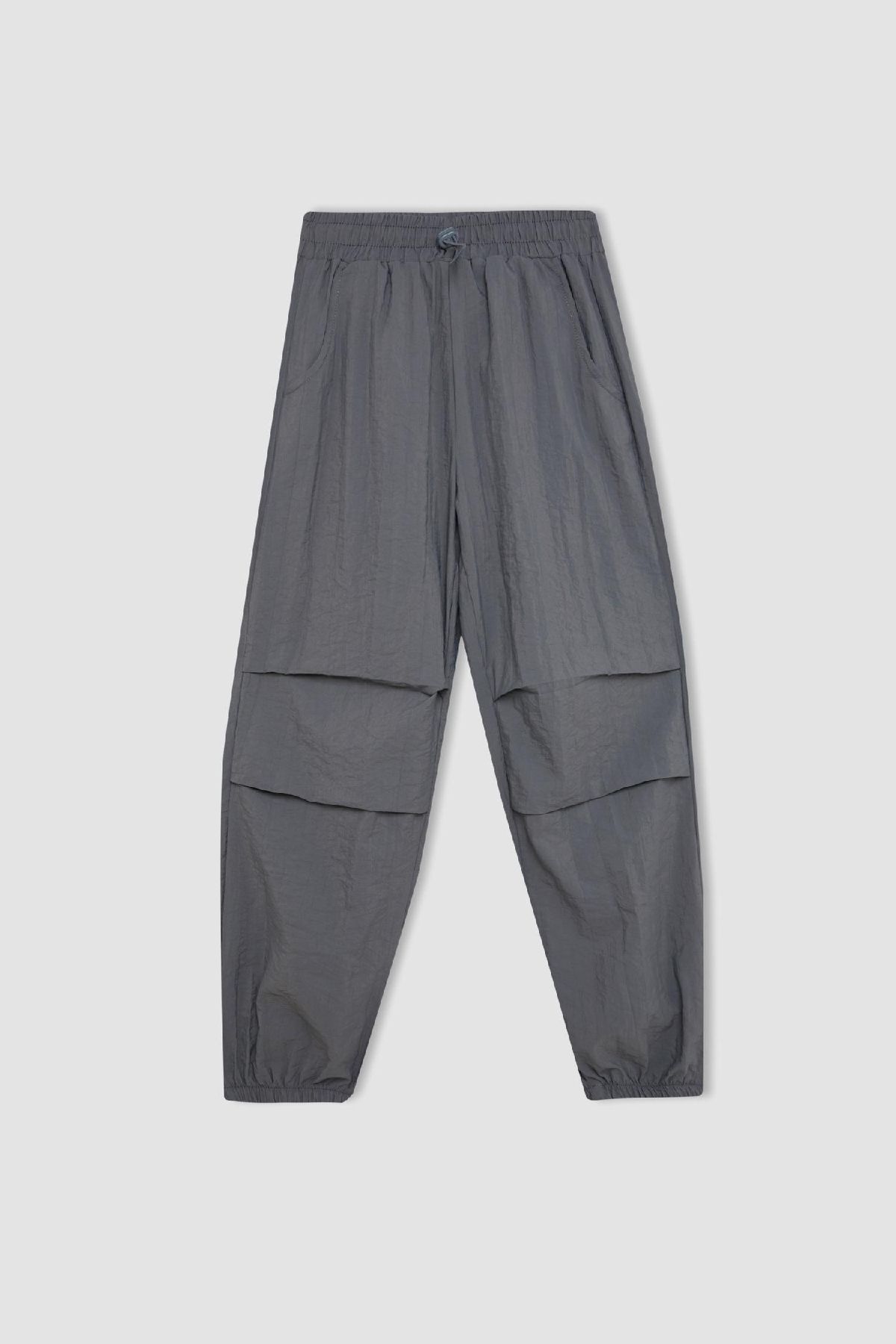 DeFacto-Dievčenské sivé padákové nohavice Jogger - elastický pás a vrecko na nohe D0646A824Sm 8