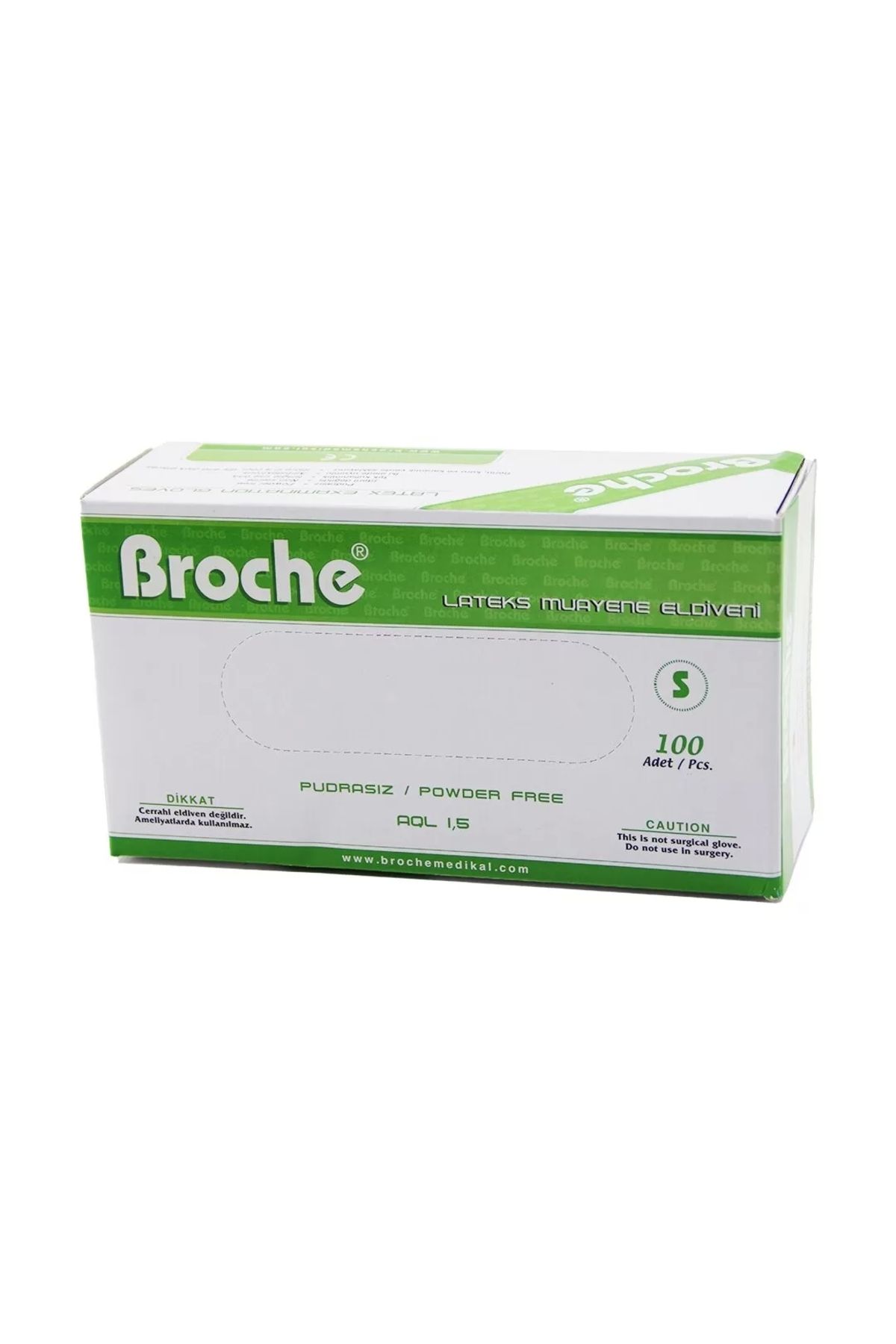 FTT SHOPPING MARKET Broche S Pudrasız Muayene Eldiveni 100lü