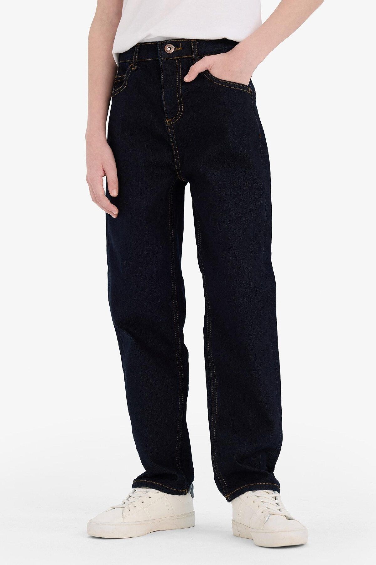Erkek Çocuk Straight Fit Düz Paça Basic Düz Jean Pantolon D6474a825sm