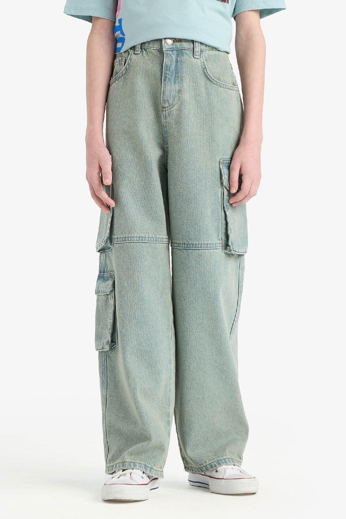 Koyu Yeşil Erkek Çocuk Jean Pantolon D7088a8/nm41