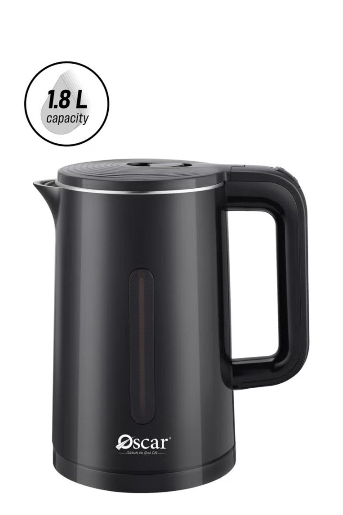 Oscar-Electric Kettle 1.8l Capacity ,anti Dry Burning Function Durable And Efficient For Home - Okt18lsbk 2