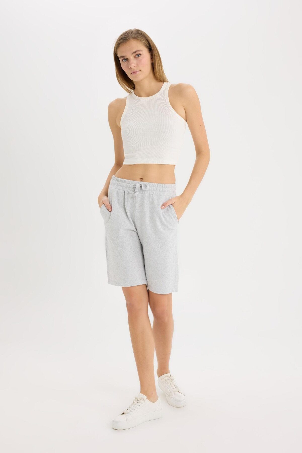 Regular Fit Normal Bel Düz Paça Bermuda Şort W9369az25sm - 4