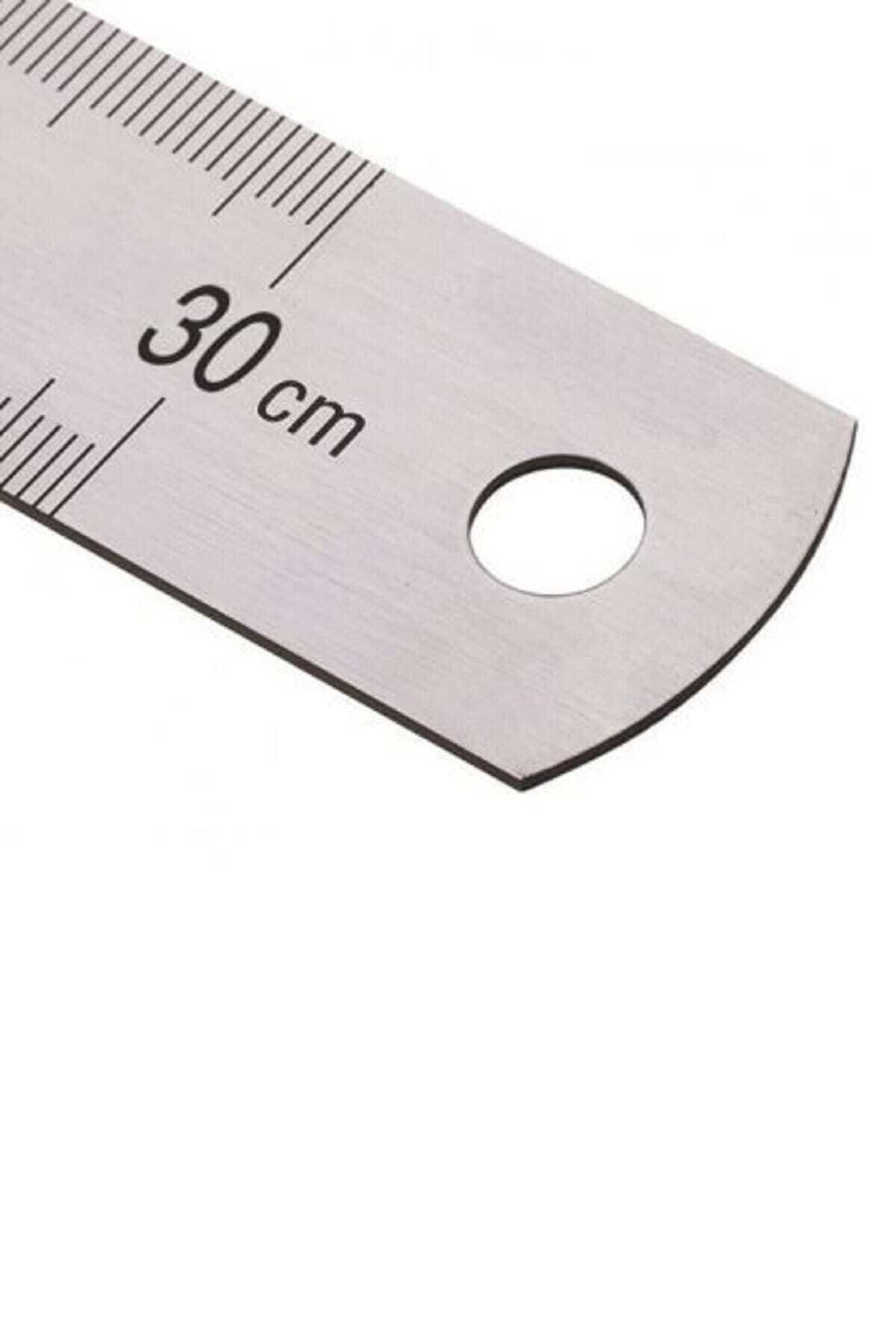KRAF-Steel Ruler Set 3 Pieces with cm and Inc Measurements (15-30-50cm) 4