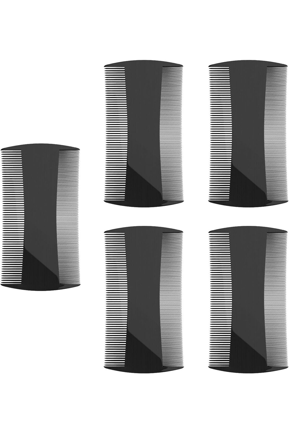 COOYA-5 Pcs Double-Sided Pocket Comb,Compact & Portable,Fine-Toothed,for Men's Hair Beard,Sideburns 1