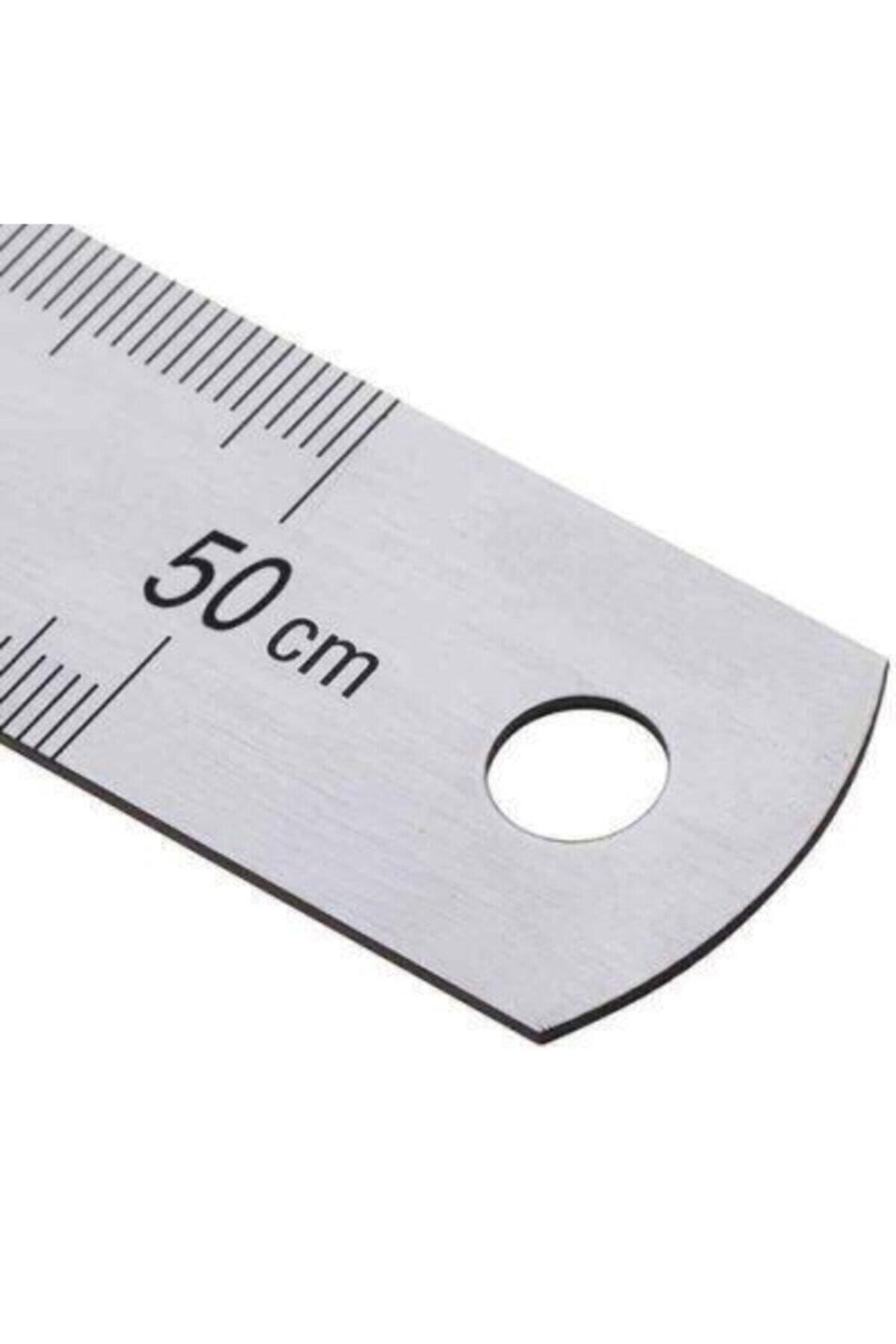 KRAF-Steel Ruler Set 3 Pieces with cm and Inc Measurements (15-30-50cm) 5