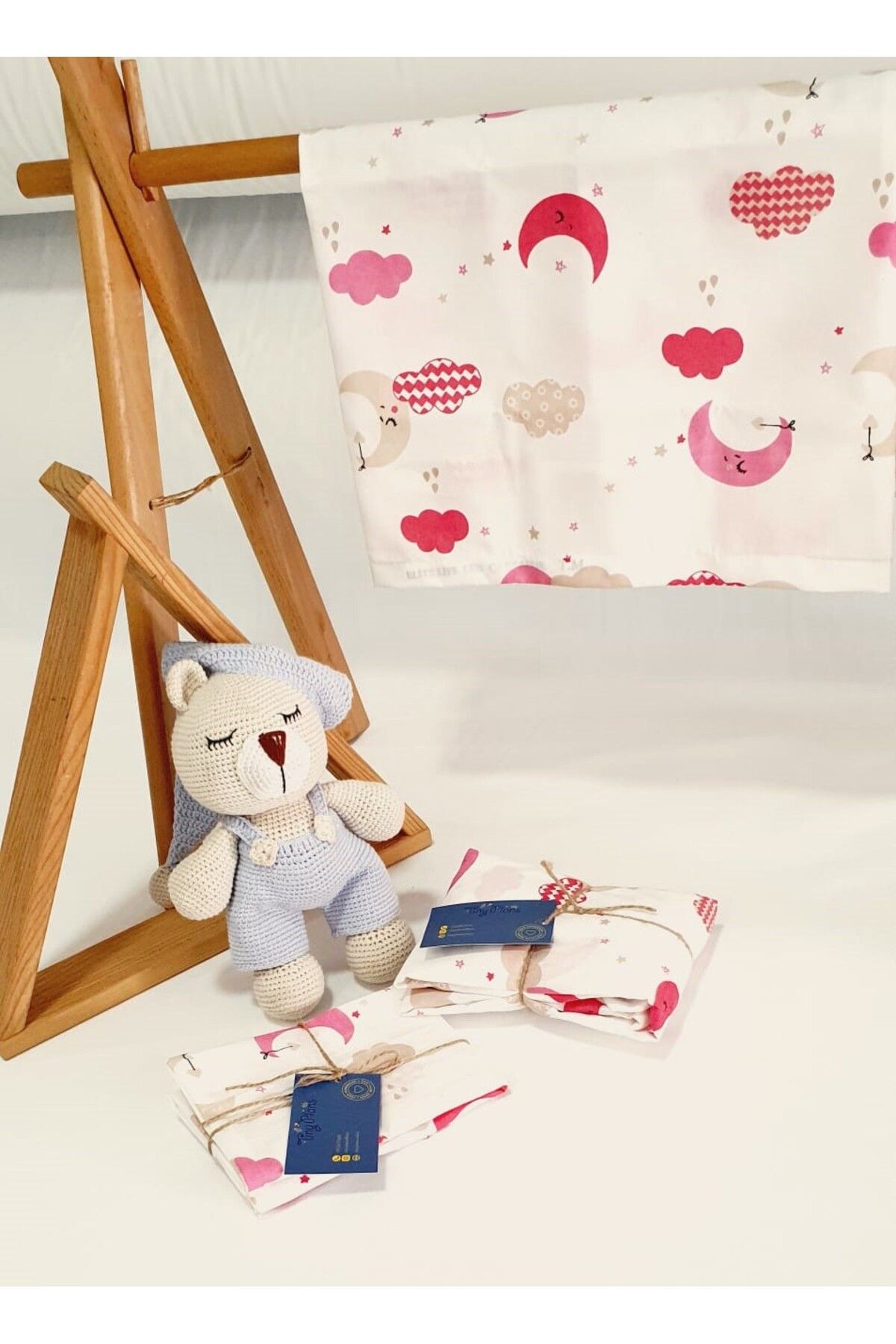 tiny plans-Cloud Pattern Elastic Single Sheet Pillowcase Set 4
