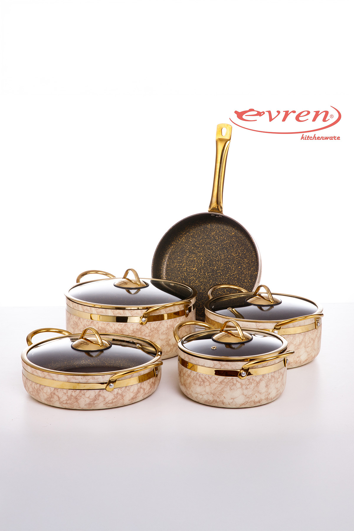 Evren-CREAM STONE MARBLE 9 PCS SET 1