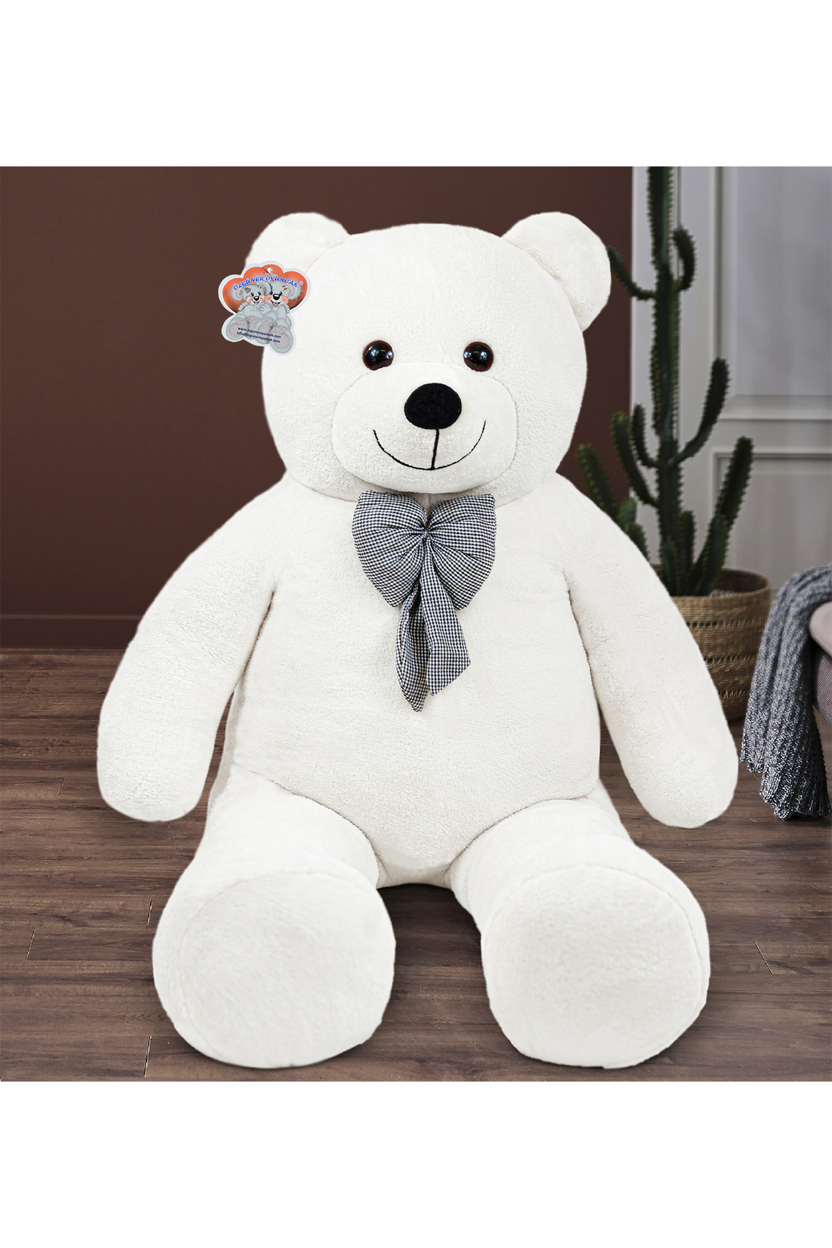 Özgüner Oyuncak Dev Büyük Peluş Ayıcık 170 cm  Beyaz fotoğrafı 3 (önizleme)