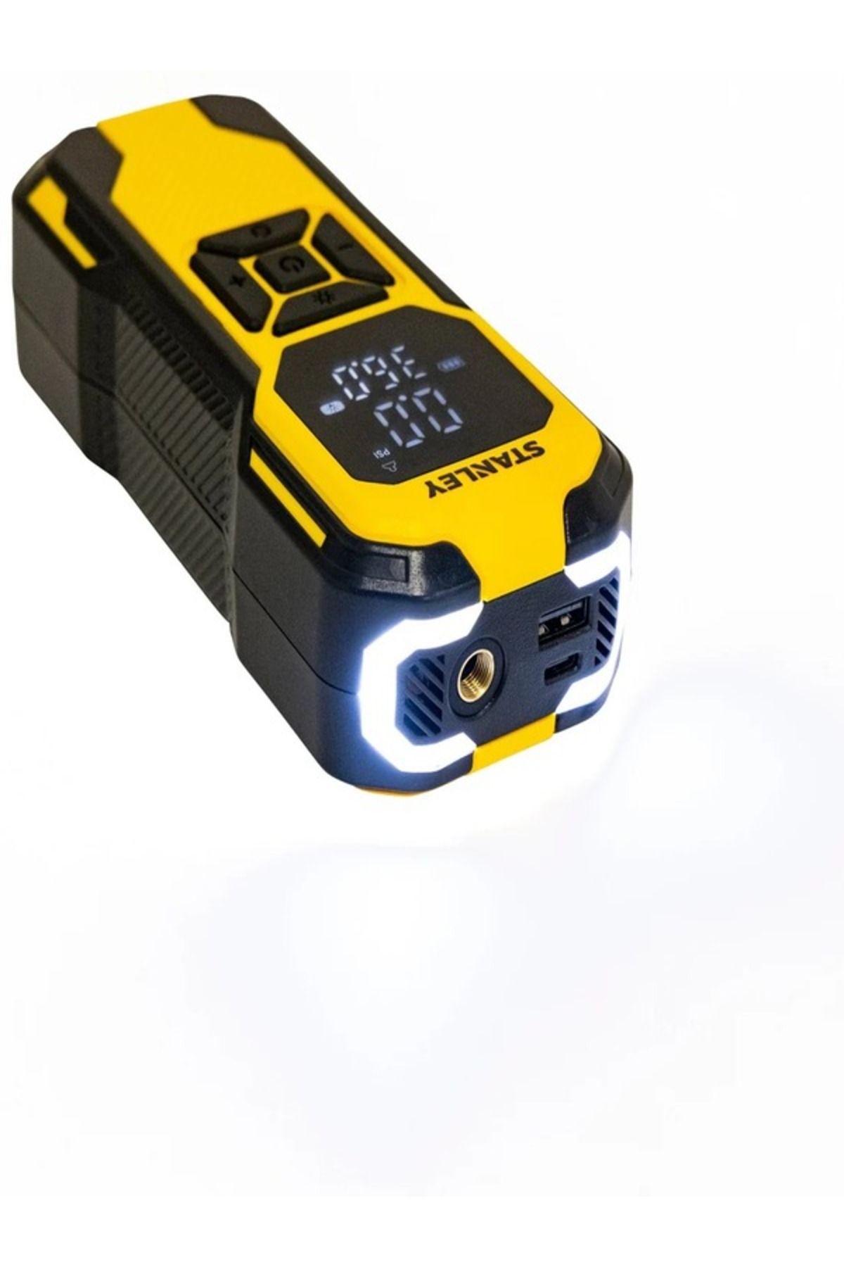 Stanley-Cordless Tire Inflator, Digital Gauge, 150 Psi Max Air Pressure, Built-in LED, Dual Power So 3