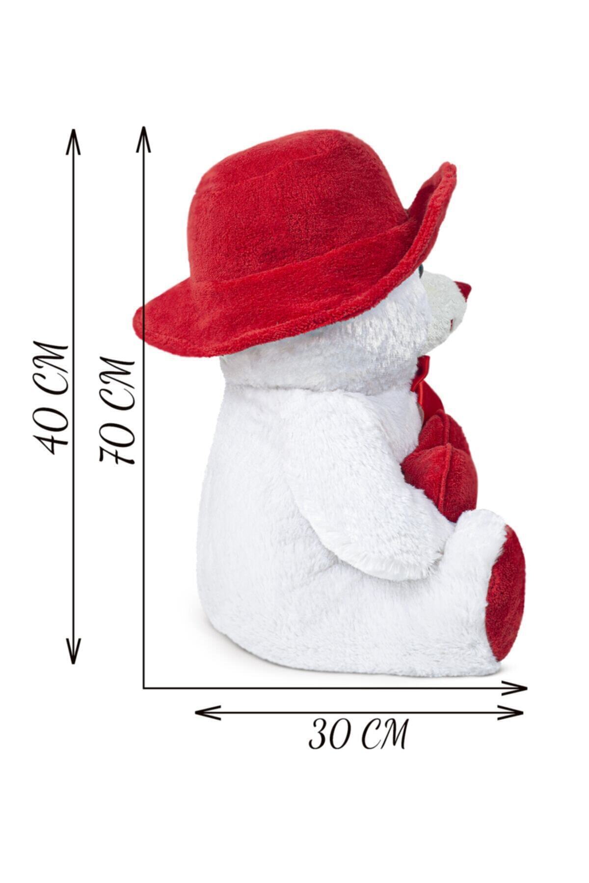 ÖZGÜNER Oyuncak Ayıcı 70cm Sapkalı Ayıcık Doğum Gününe Özel Hediye fotoğrafı 2 (önizleme)