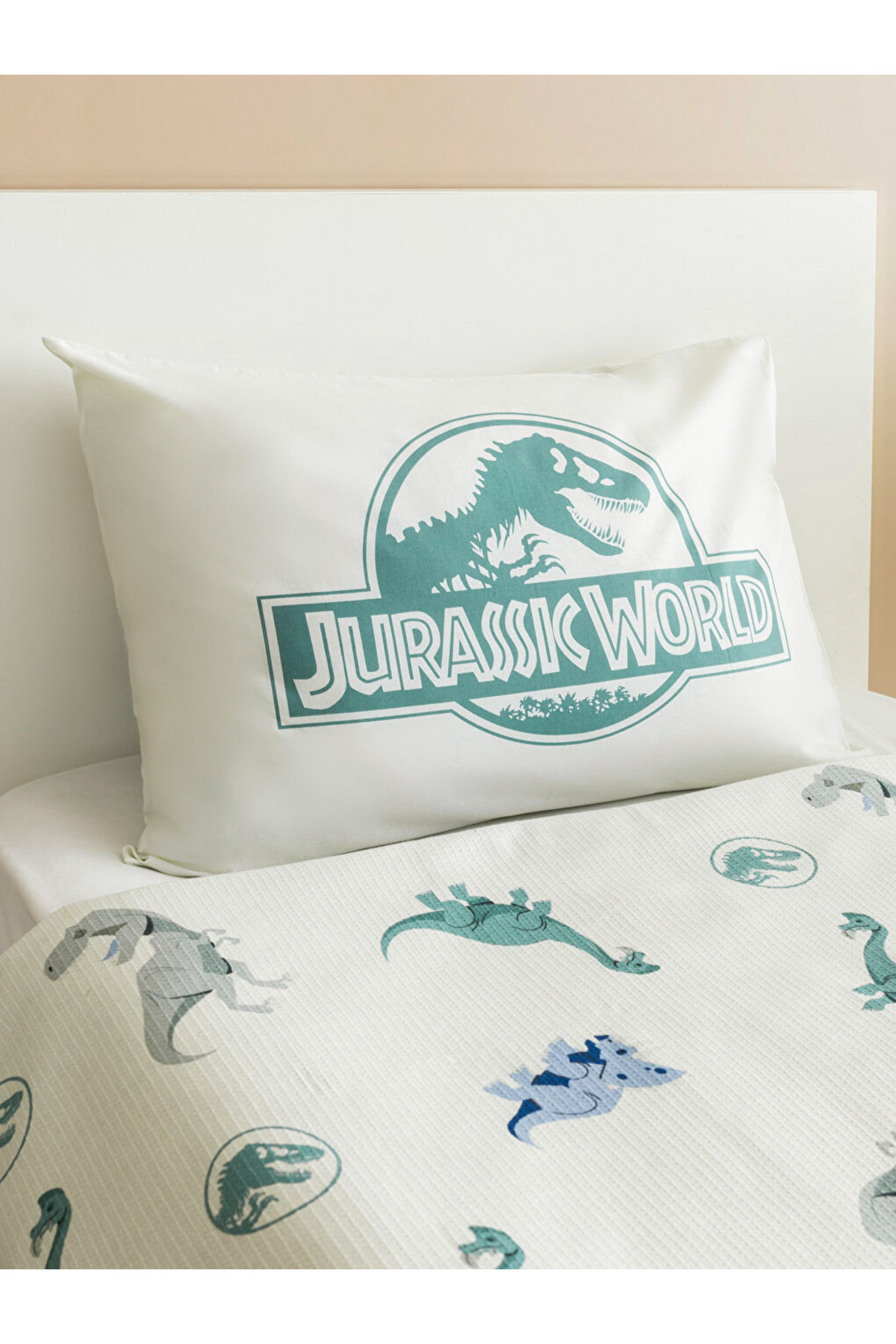 LC Waikiki-Lcw Home Mixed Dinosaur Printed Single Child Pique Set 3