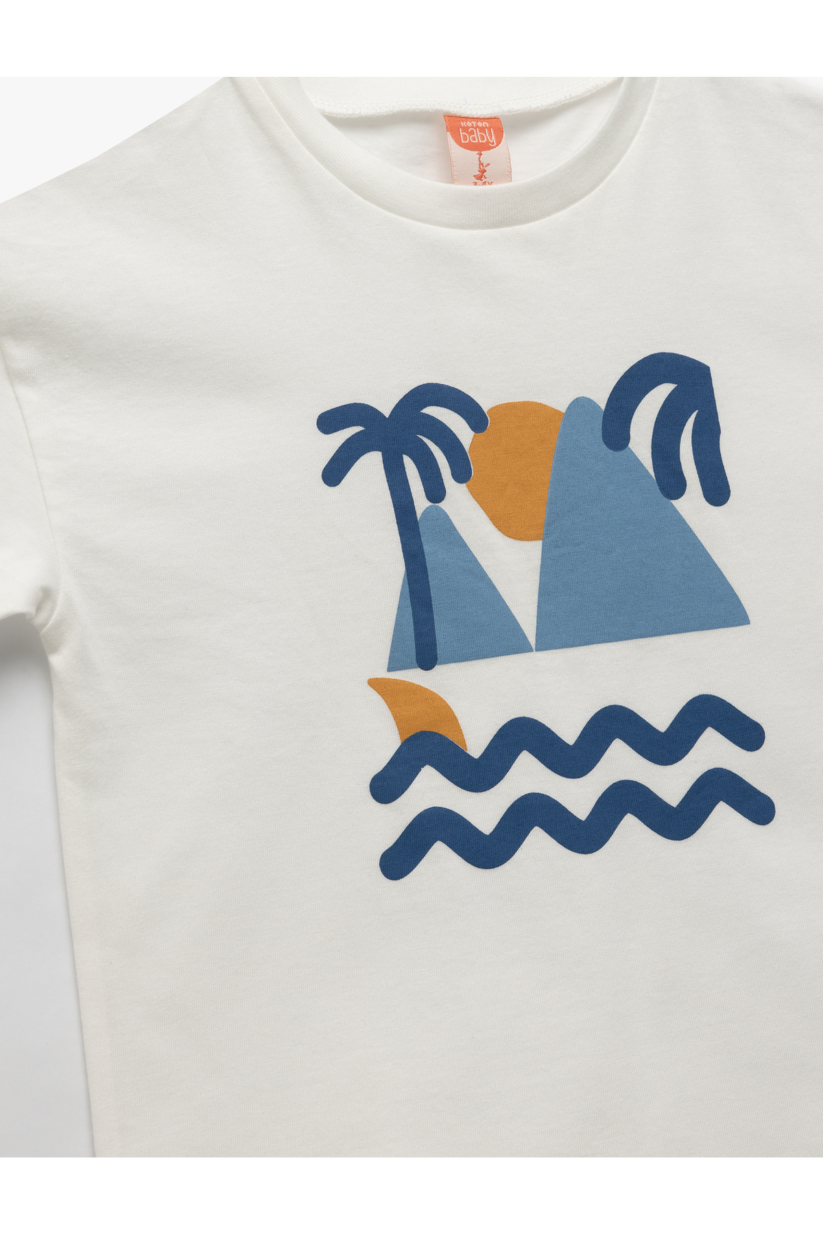 Koton Pamuklu Bisiklet Yaka Kısa Kollu Baskılı Tişört fotoğrafı 3 (önizleme)