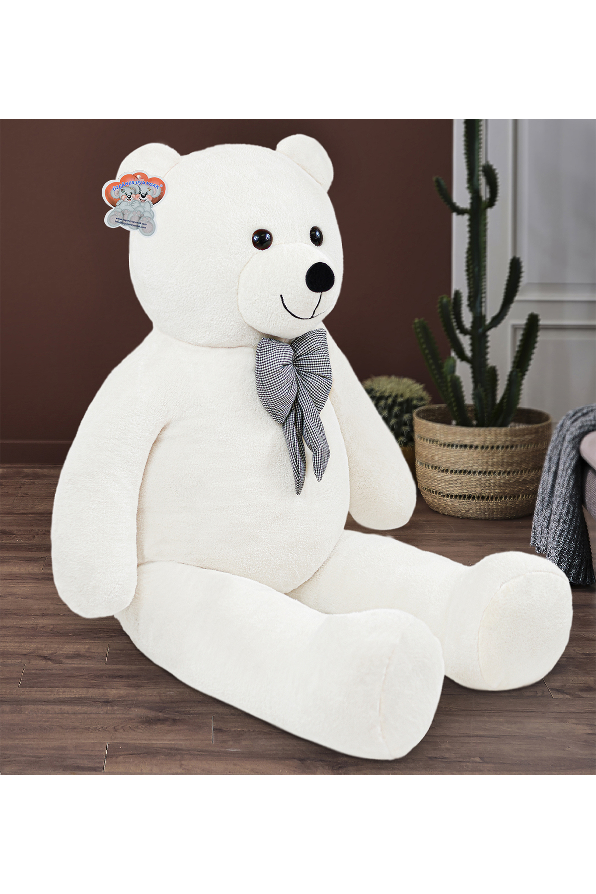 Özgüner Oyuncak Dev Büyük Peluş Ayıcık 170 cm  Beyaz fotoğrafı 5 (önizleme)