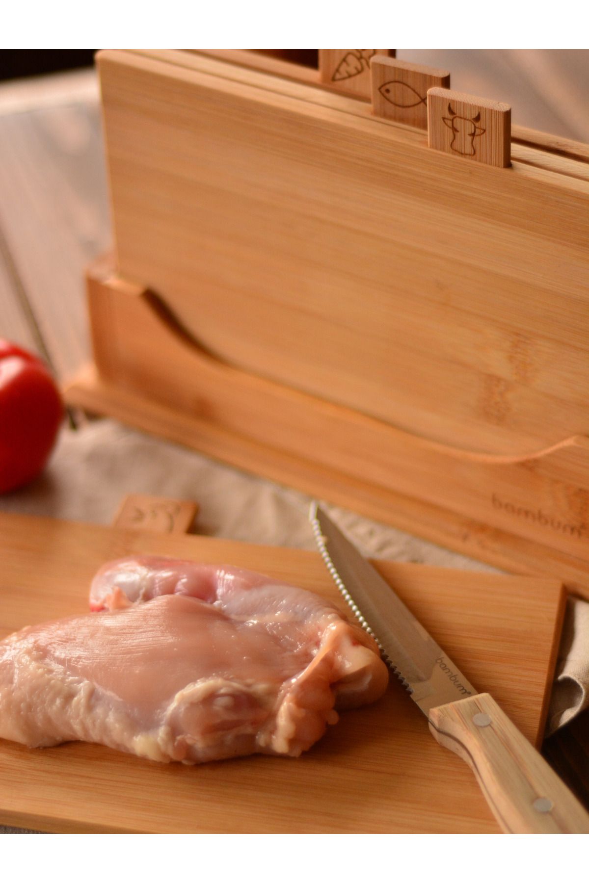 Bambum-Tapenade 4 Piece Cutting Board 2