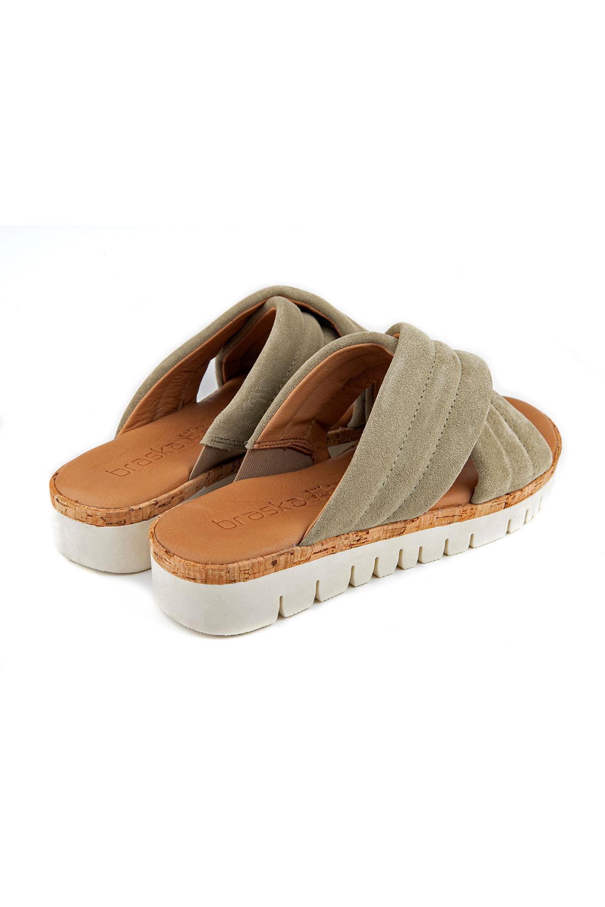 Muya-Braska 35254 Genuine Leather Women's Slippers 3