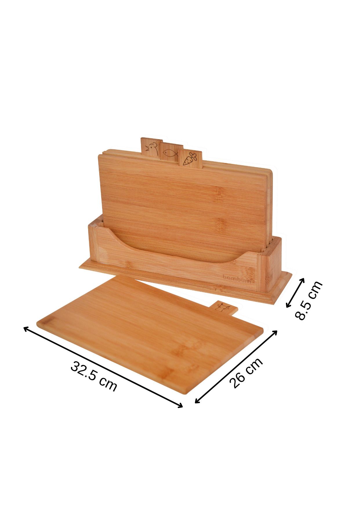 Bambum-Tapenade 4 Piece Cutting Board 4