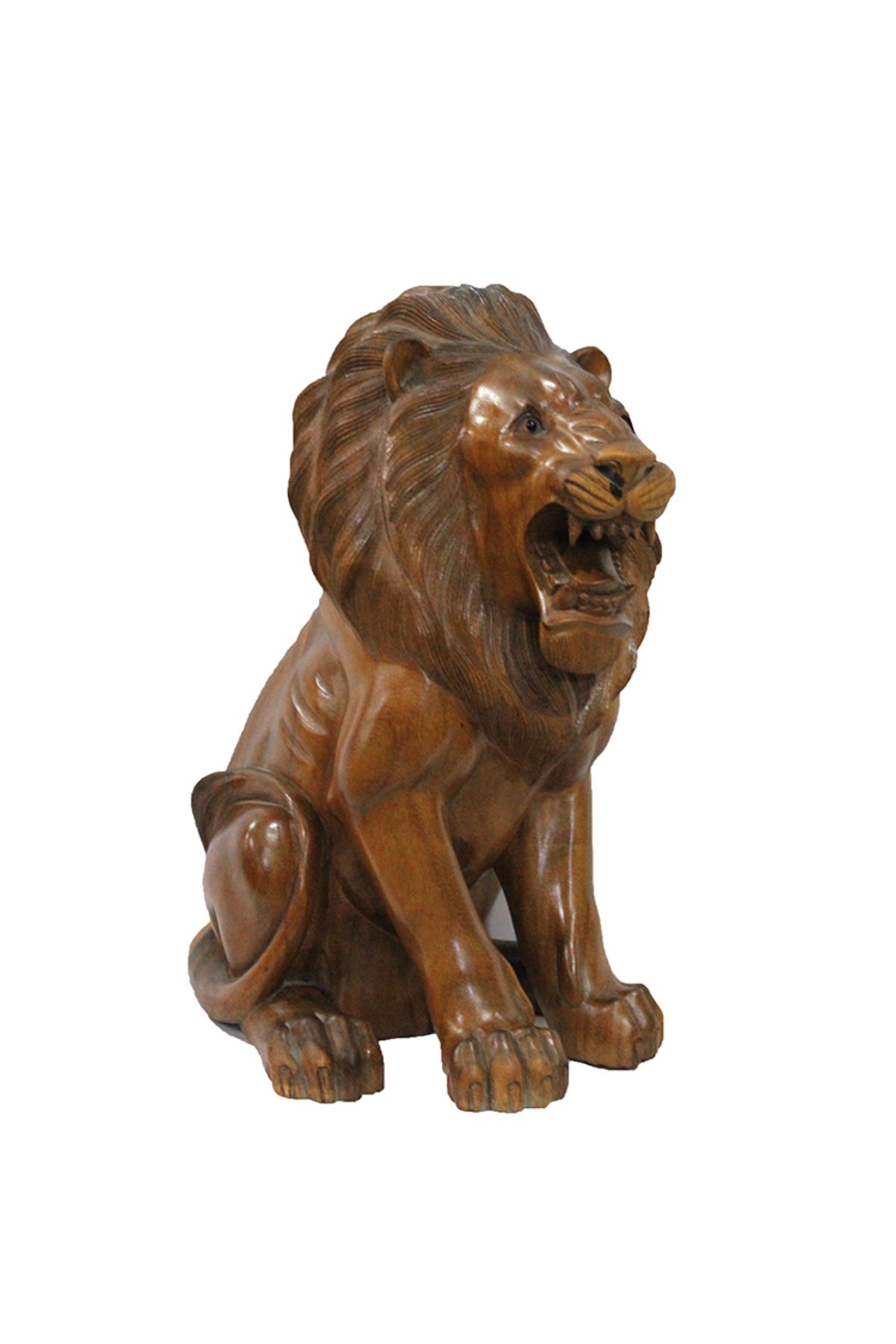 PRATİKOBA Ahşap Aslan Figürü 50 cm