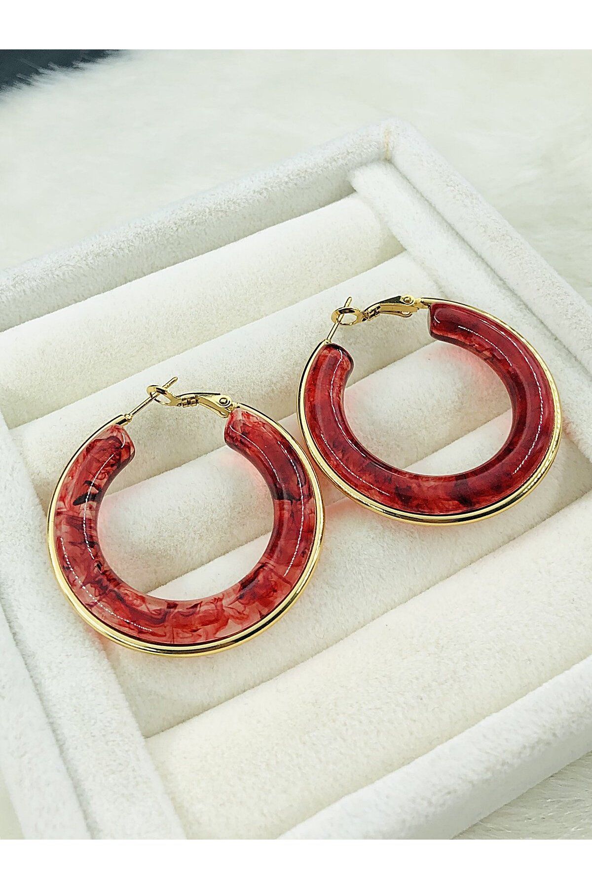 DS DİAMONDSHOP-Steel Earring Ring Model Dual Use 4 cm New Season Byçkp- 202505830 3