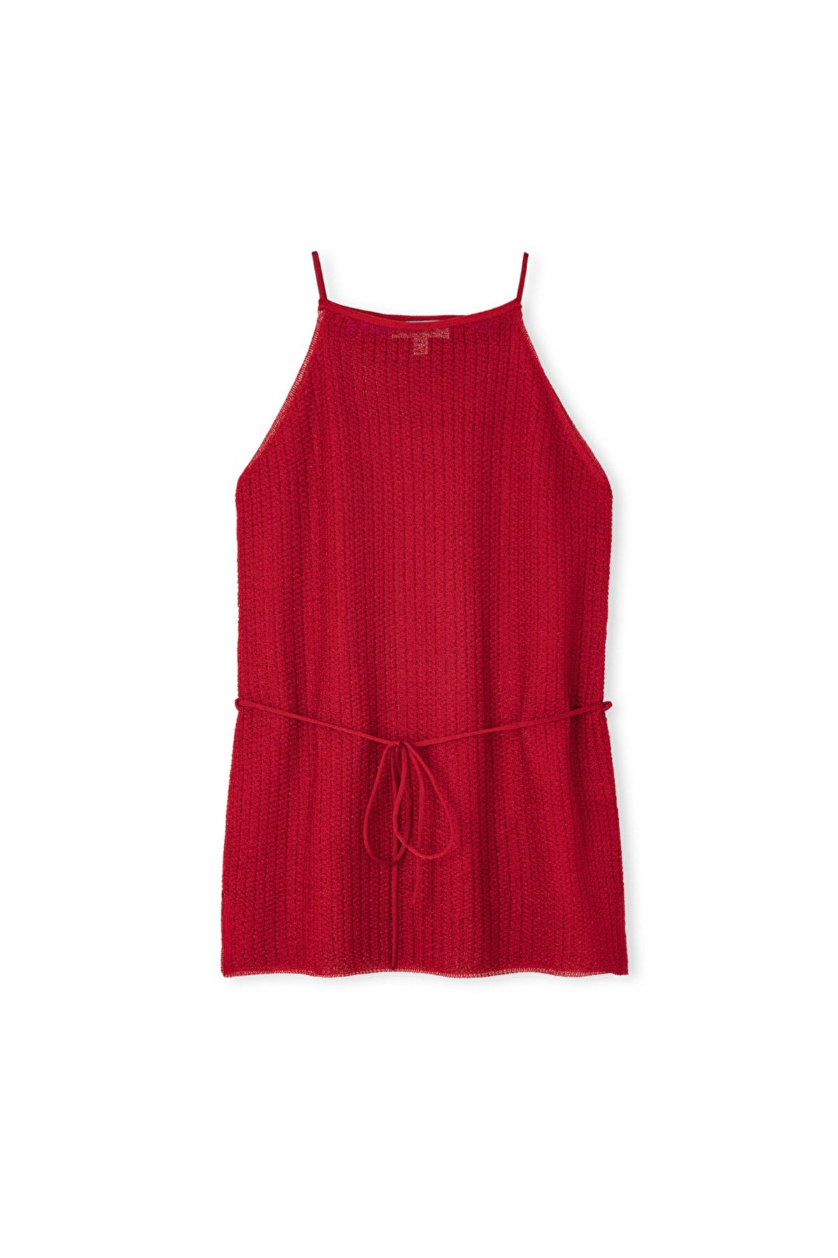 İpekyol-Tricot Blouse with Openwork and Tie on the Waist 3