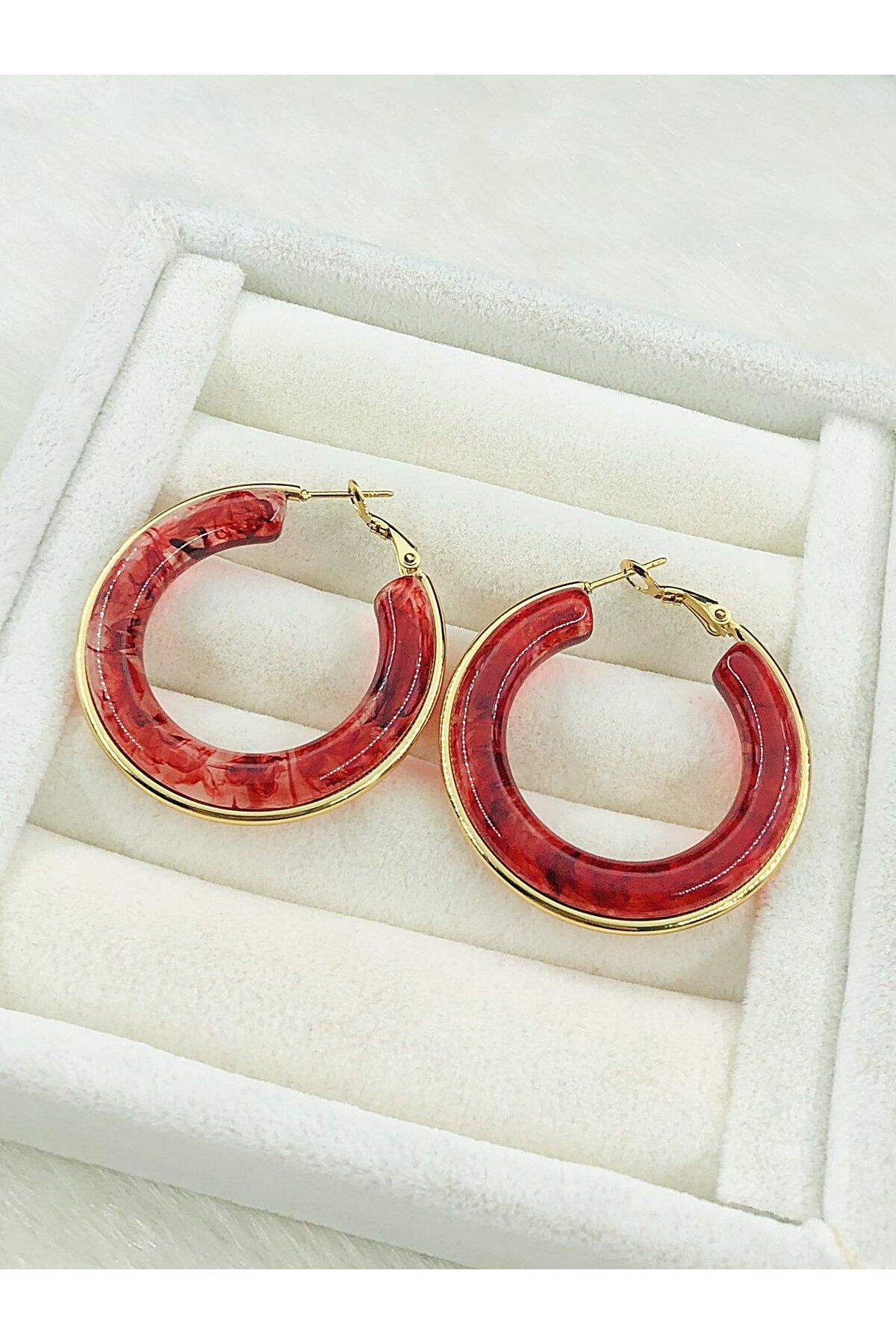 DS DİAMONDSHOP-Steel Earring Ring Model Dual Use 4 cm New Season Byçkp- 202505830 4