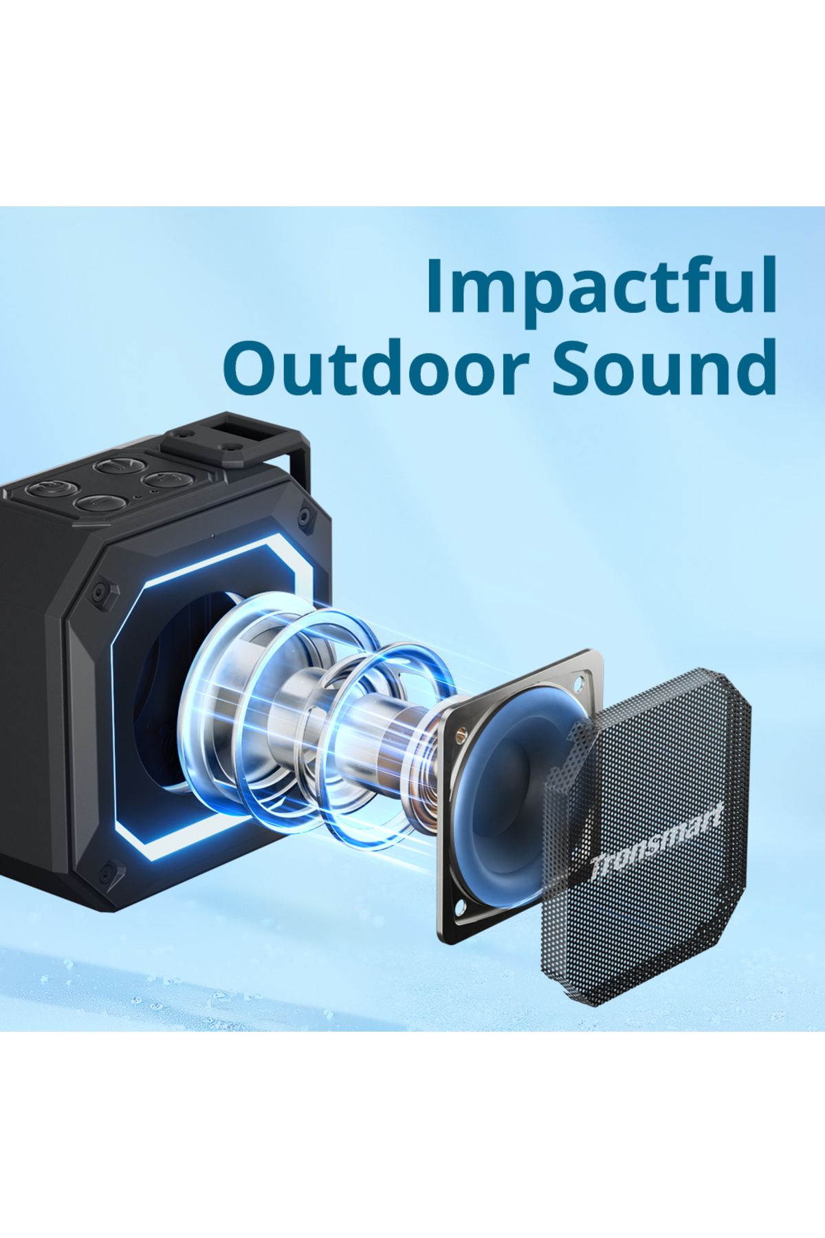 Tronsmart-Groove 2- 10w Portable Bluetooth Speaker With Extra Bass, Ipx7 Waterproof- Black 6