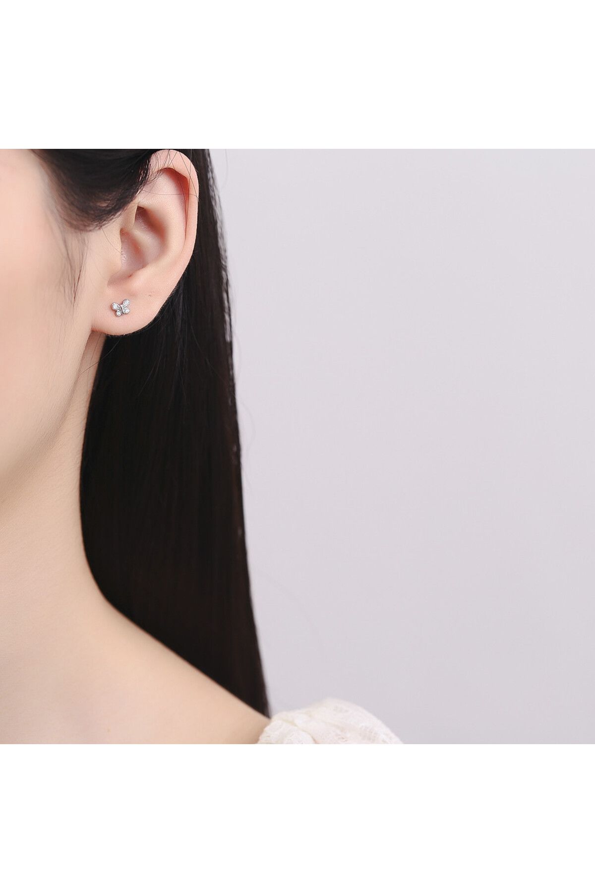 delis-Cercei Argint 925, Jw818, Model Fluture, Placati Cu Rodiu 2