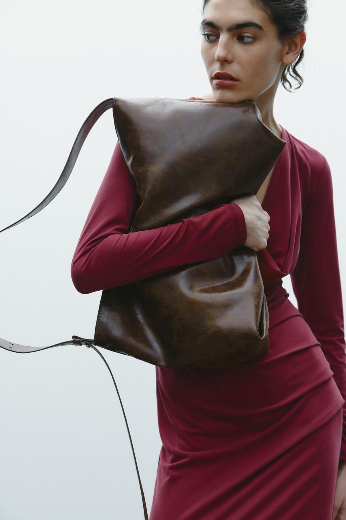 کیف شانه ای چند رنگ زنانه اورجینال Zara