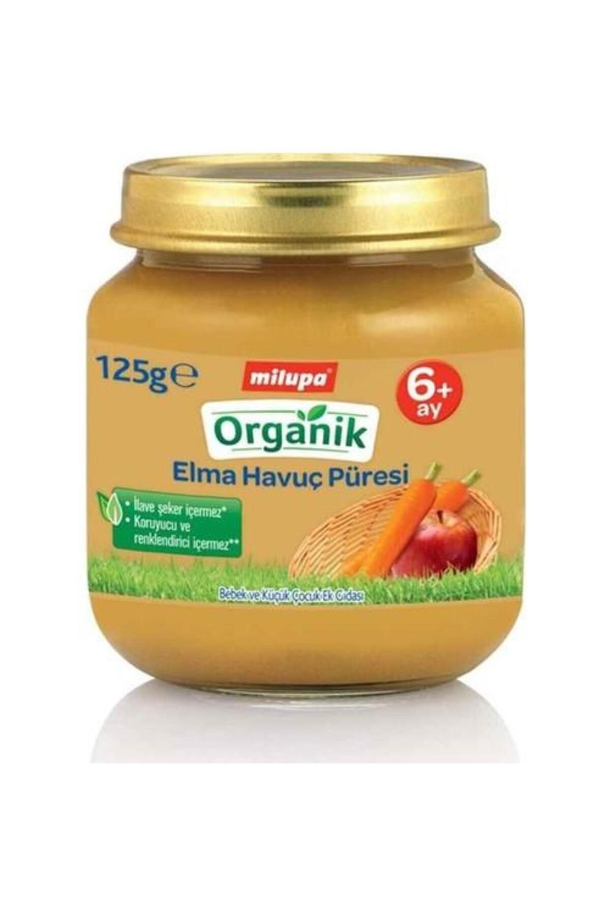 Skygo Milupa Organik Elma Havuç Püreli Kavanoz Maması 125 Gr