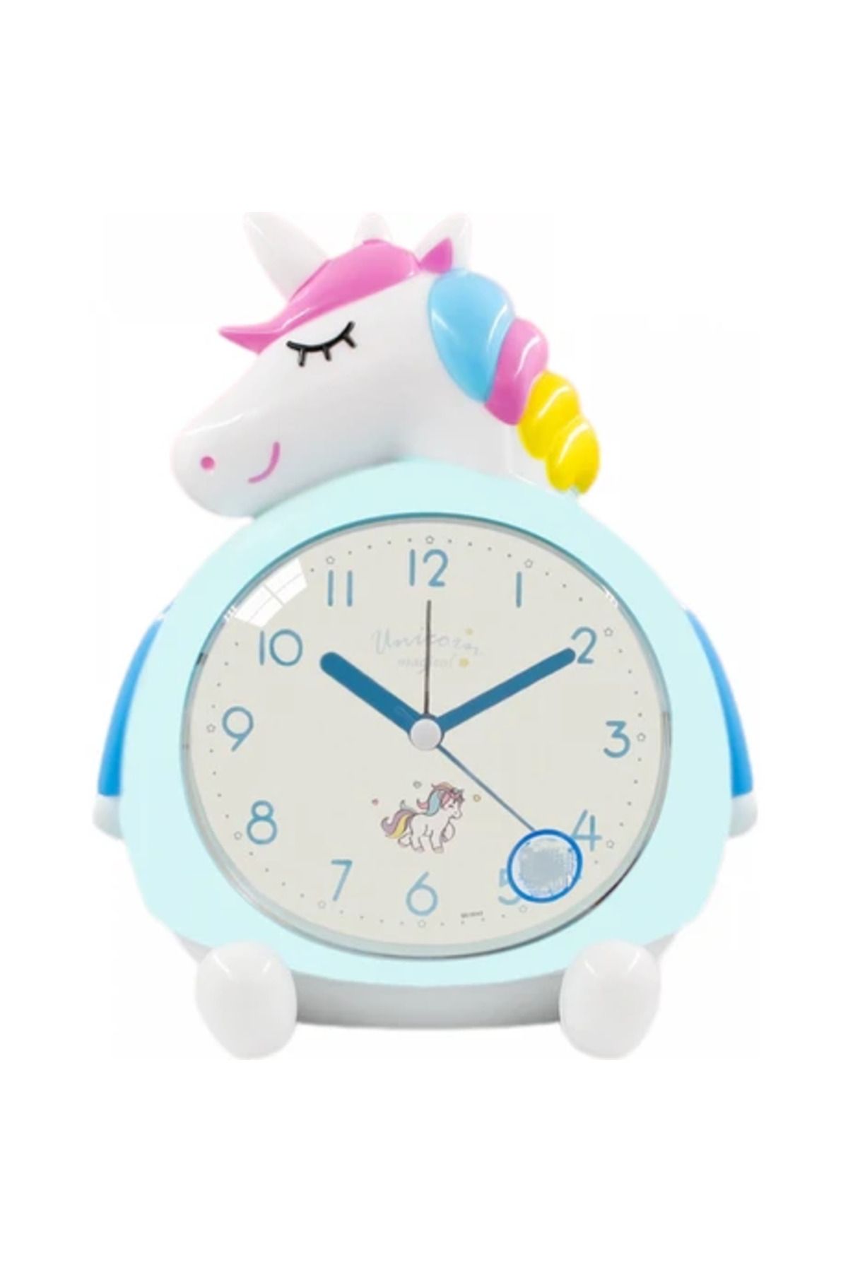 Obay Jingyikeji Tekboynuzlar Çalar Saat, Karikatür Çalar Saat Gökkuşağı Tekboynuz Saat Gece Lambası, Öğr