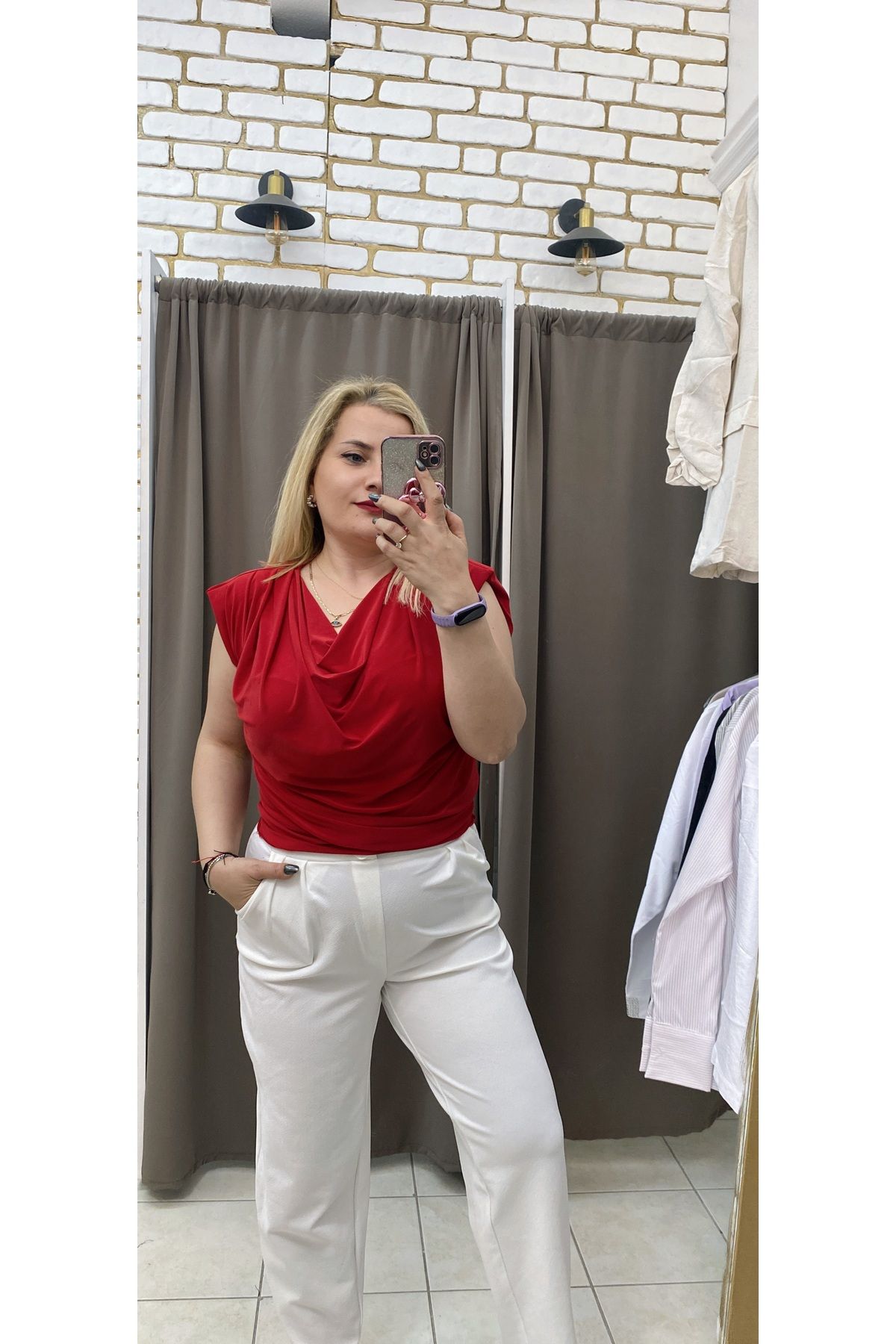 TUBA TOPTAŞ-Padded Sandy Degaje Bluz 8