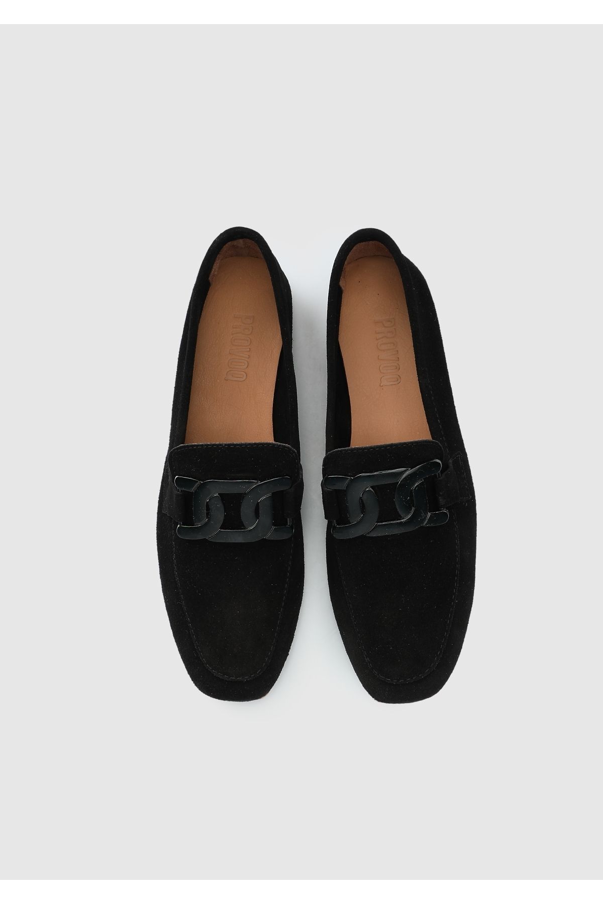 Provoq-Black Leather Women's Shoes 5