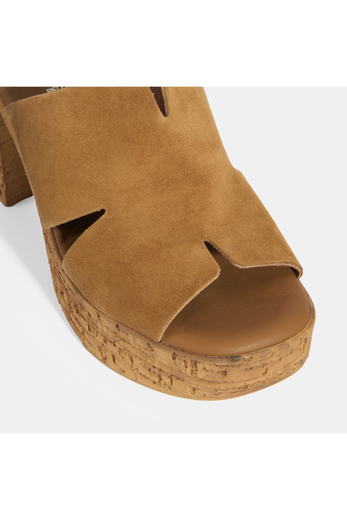 Desa-Women's Tan Suede Heeled Slippers 8
