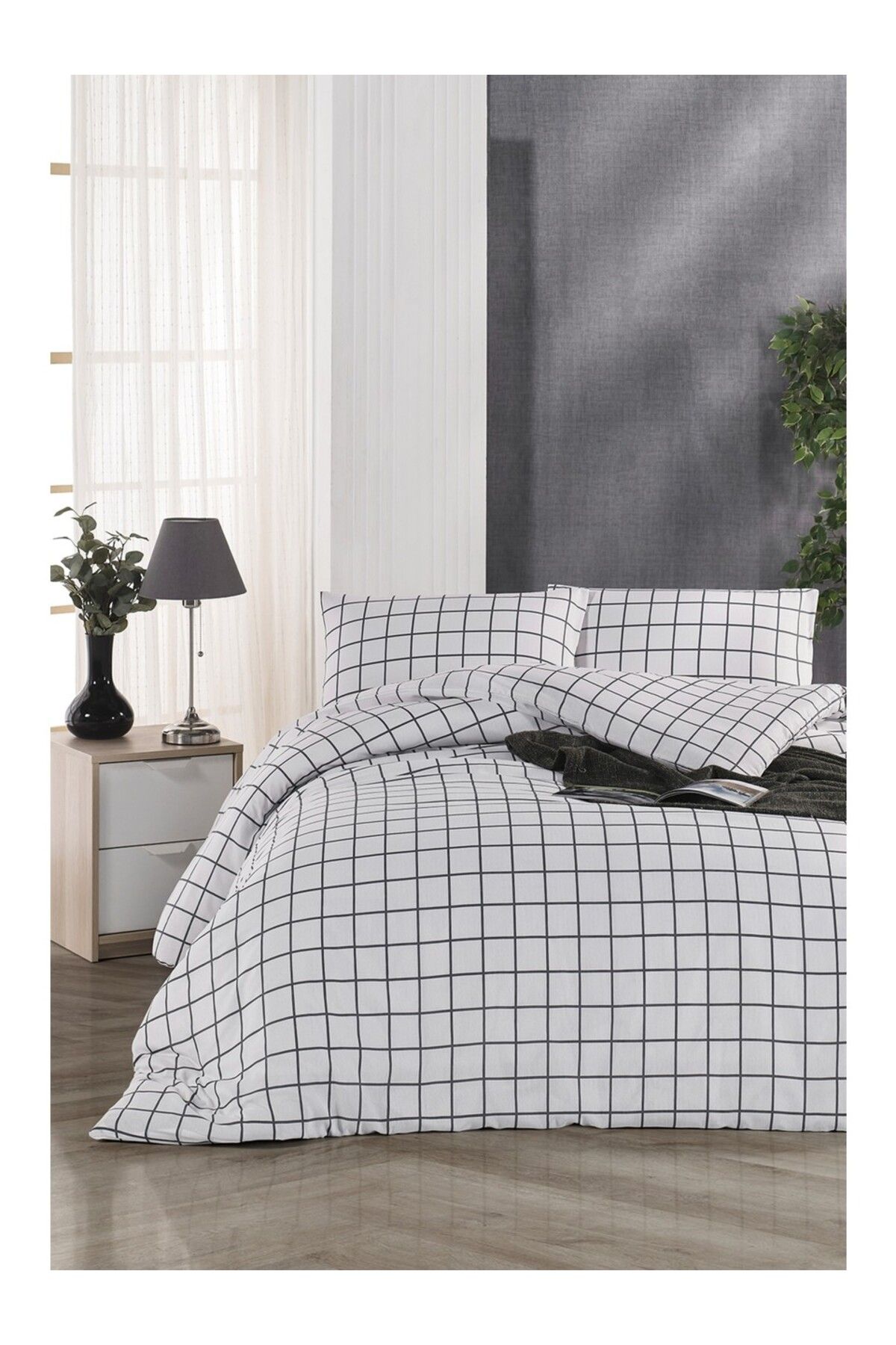 sehra-Luxurious Durable Soft Natural Cotton Single Duvet Cover Set+ Non-Elastic Bed Sheet+ 1 Pillowcase 3