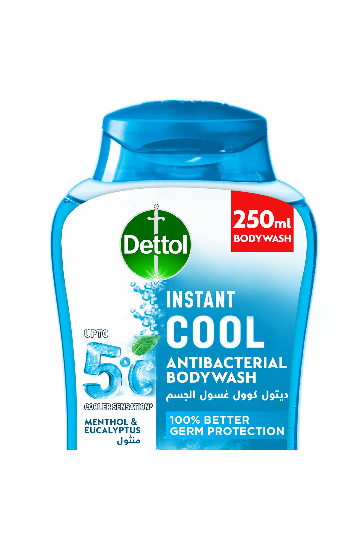 Dettol-Cool Shower Gel & Body Wash, Menthol & Eucalyptus Scent, 250ml 2