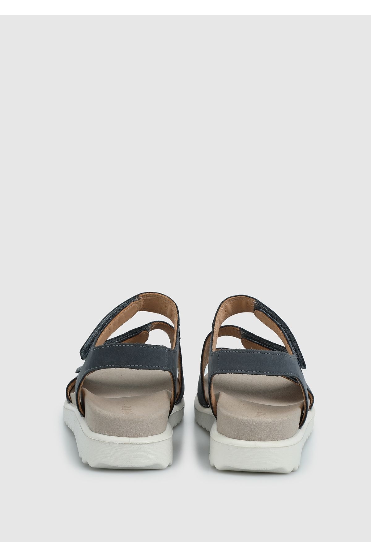 Legero-Navy Blue Leather Women's Flat Sandals 4