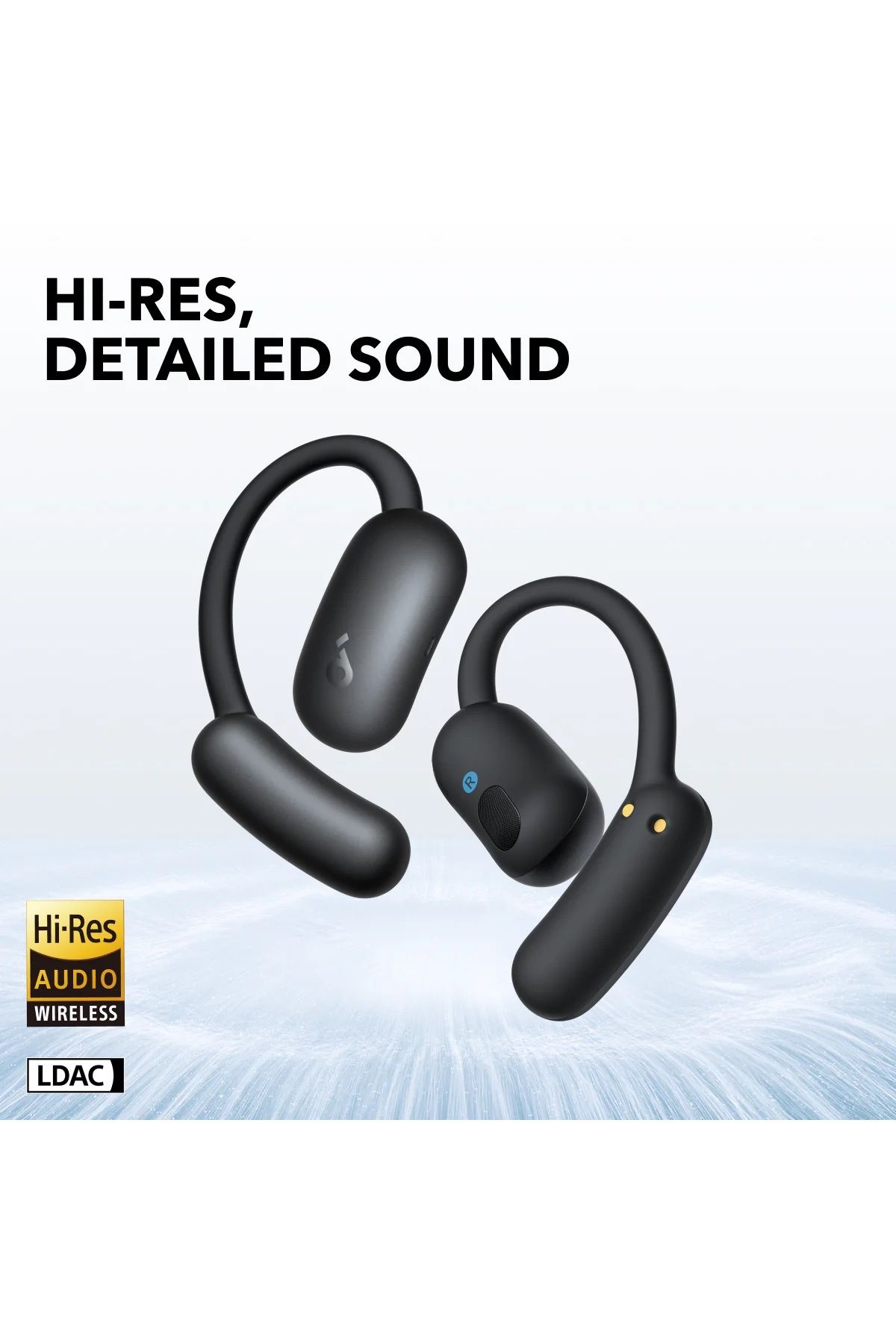 Soundcore-AeroFit 2 Adjustable Open-Ear Wireless Earbuds black 1