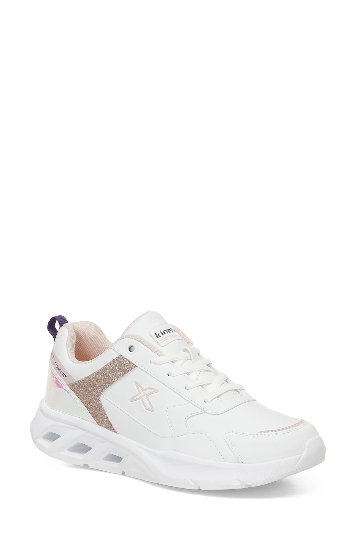 Kinetix-FERGUS J G 4PR Pantofi sport albi pentru fete 2