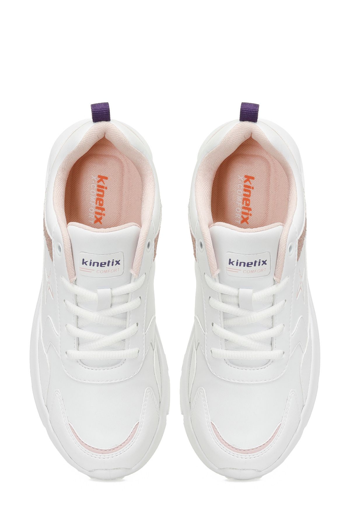 Kinetix-FERGUS J G 4PR Pantofi sport albi pentru fete 4
