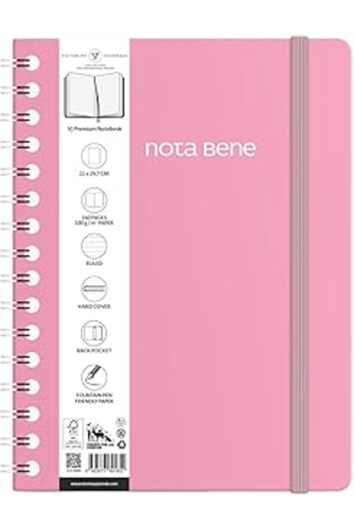 Karachil Nota Bene Spiralli Premium Sert Kapak Defter, 21X29,7 Cm, Çizgili