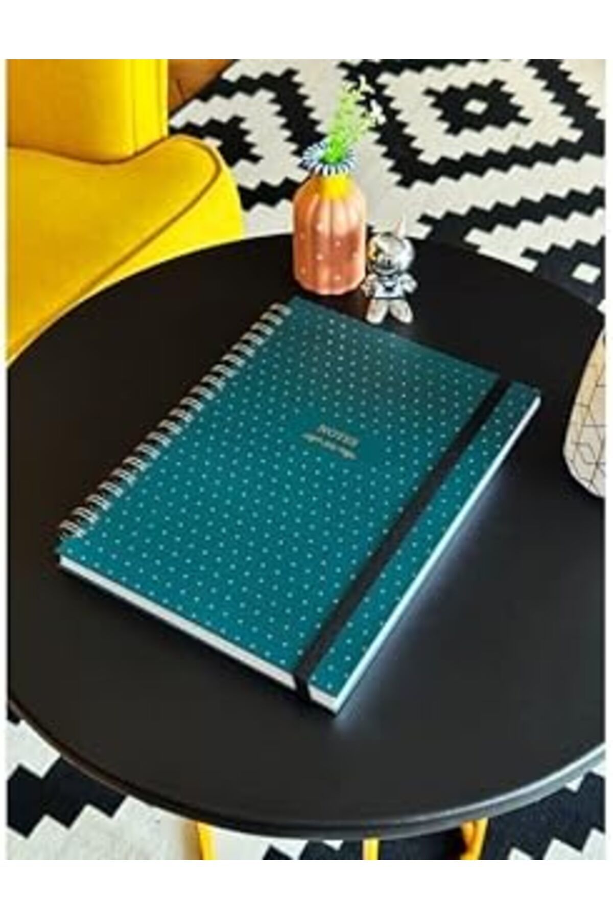 Karachil Victoria'S Journals Sert Kapak Spiralli Defter,Lastikli 20X28 Cm 90 Gr. 120 Yap. +40 Çiz.+40 Nokt