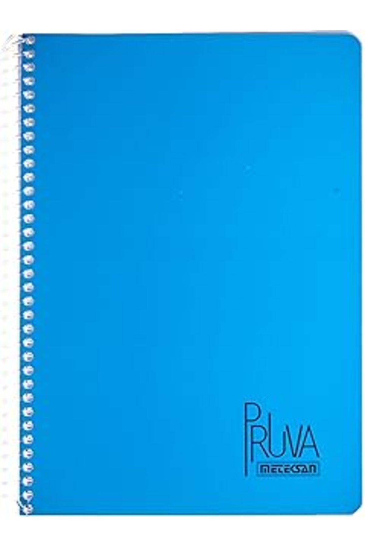 Karachil Meteksan Pruva A4 Pet Spiralli Karton Kapaklı Defter 144 Yaprak - Çizgili - Mavi
