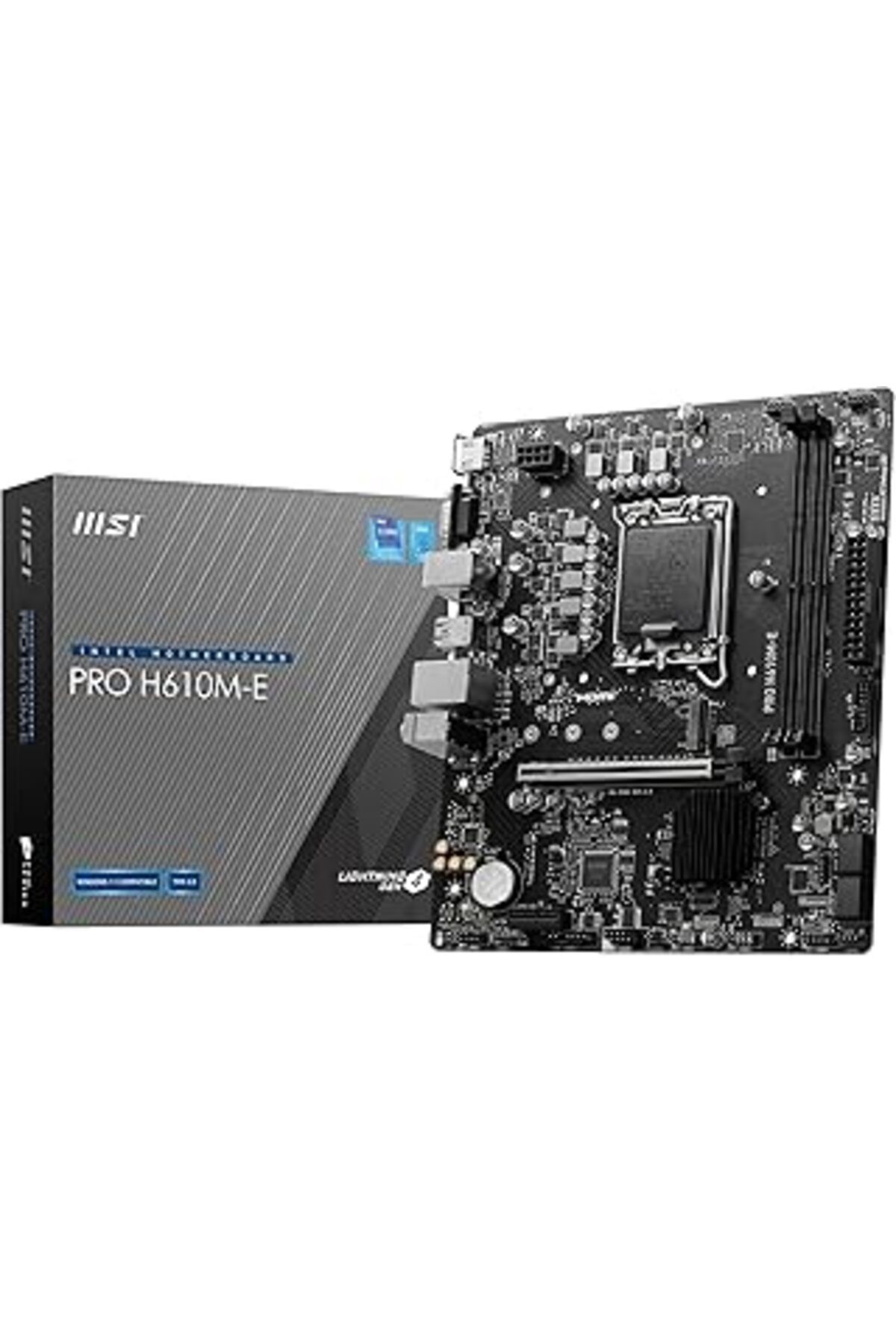 Karachil Msi Mb Pro H610M-E Soket 1700 Ddr5 5600Mhz(Oc) Hdmi Vga M.2 Usb3.2 1X 1G Lan Matx