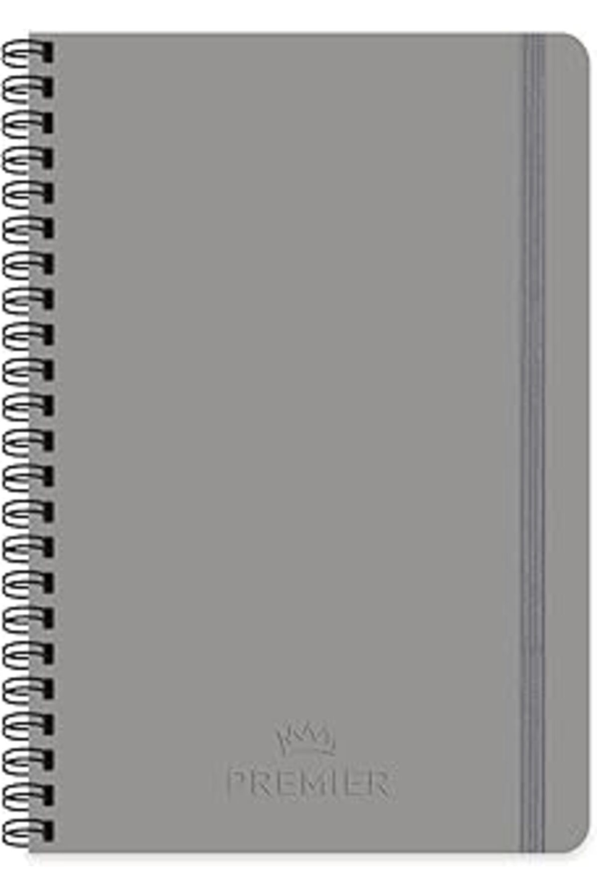 Pazarcan Keskin Color 17X24 100 Yaprak Kareli Spiralli Premier Defter - Gri