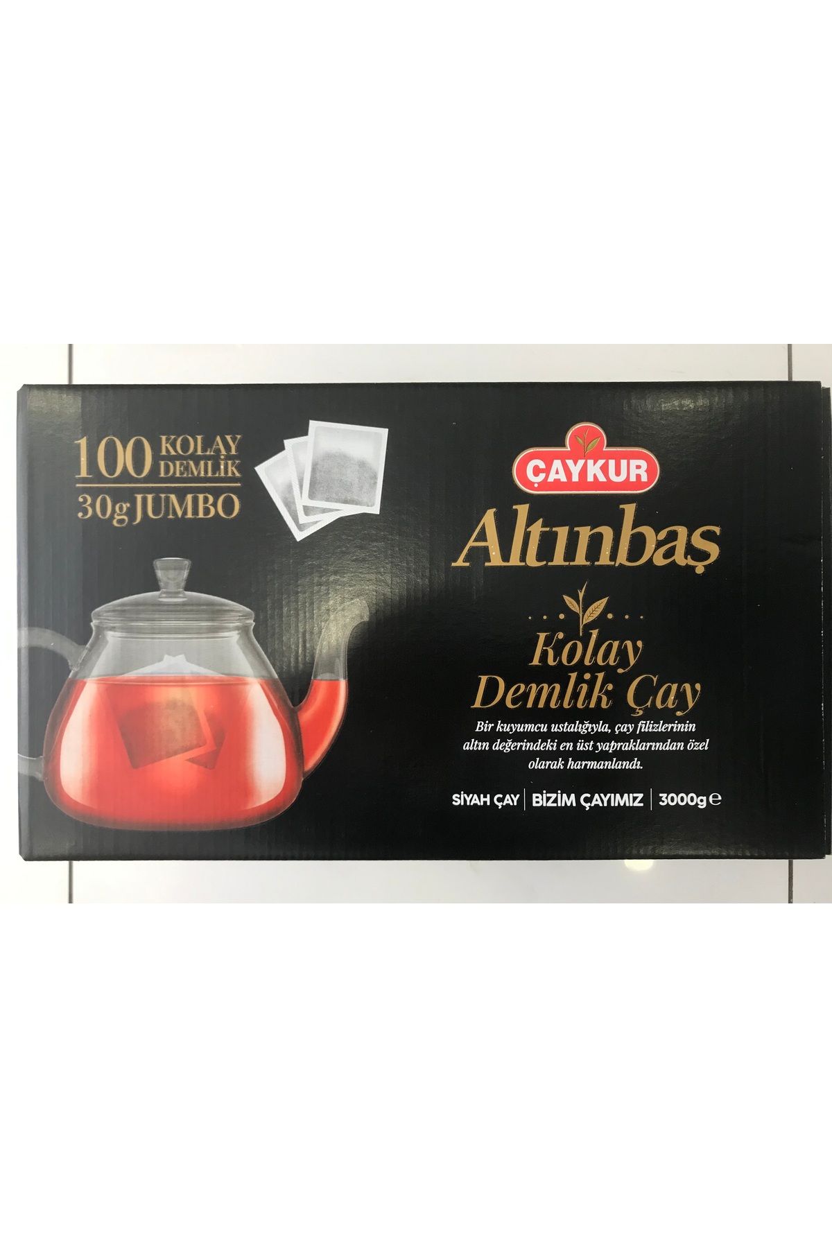 Çaykur Çaykur Altınbaş Klasik Siyah Kolay Demlik 30g.100 adet 3KG JUMBO paket