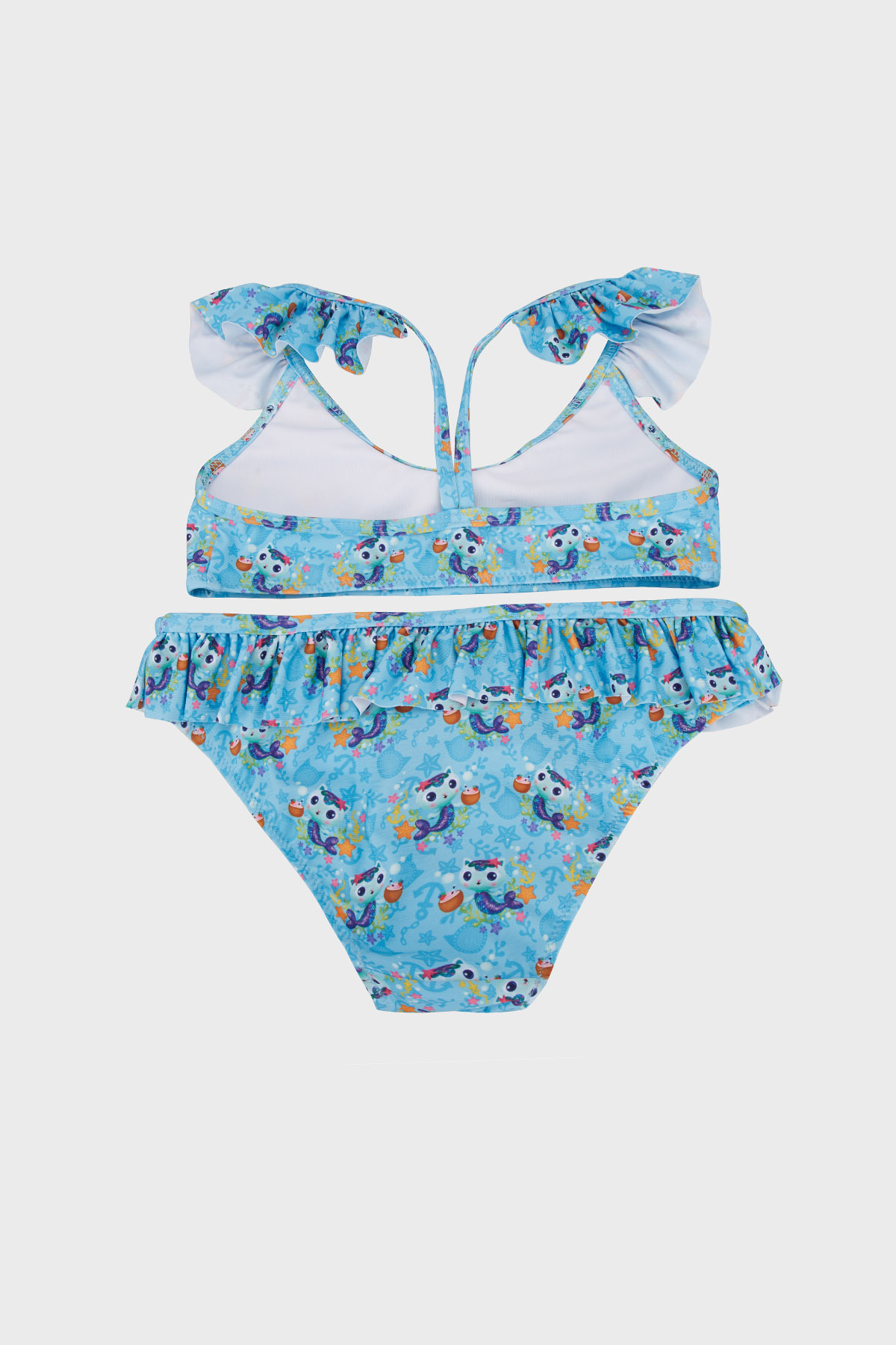 SLIPSTOP-Costum de bikini cu volane cu uscare rapidă cu imprimeu Mercat BIKINI SB pentru fete 2511120000 2