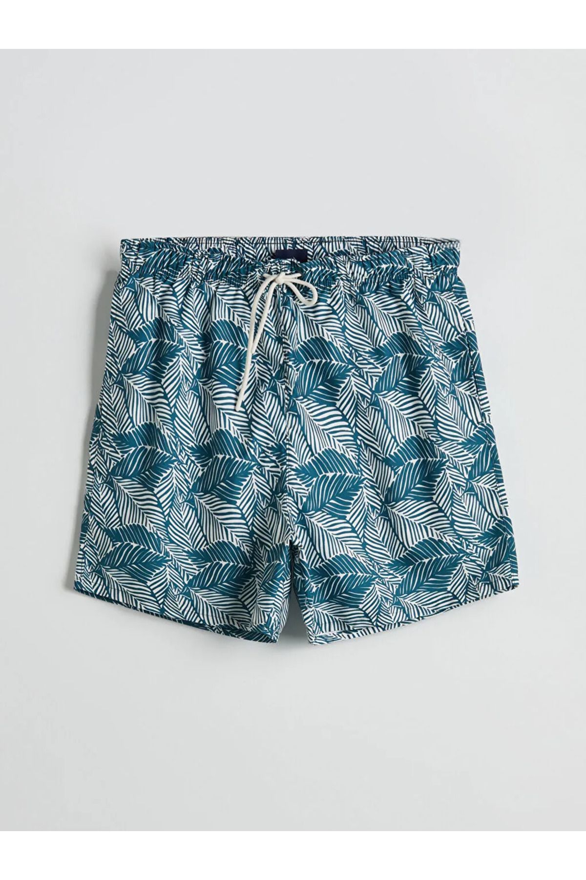 LC Waikiki LCW SWIMWEAR Yeşil Kısa Boy Desenli Erkek Deniz Şortu